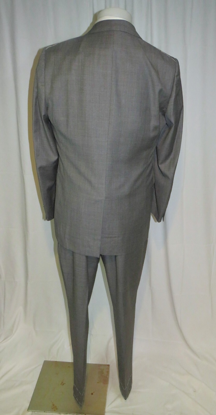 Dunhill x Zegna Mayfair Fit Solid Gray Current Two Button Suit 46L NWT