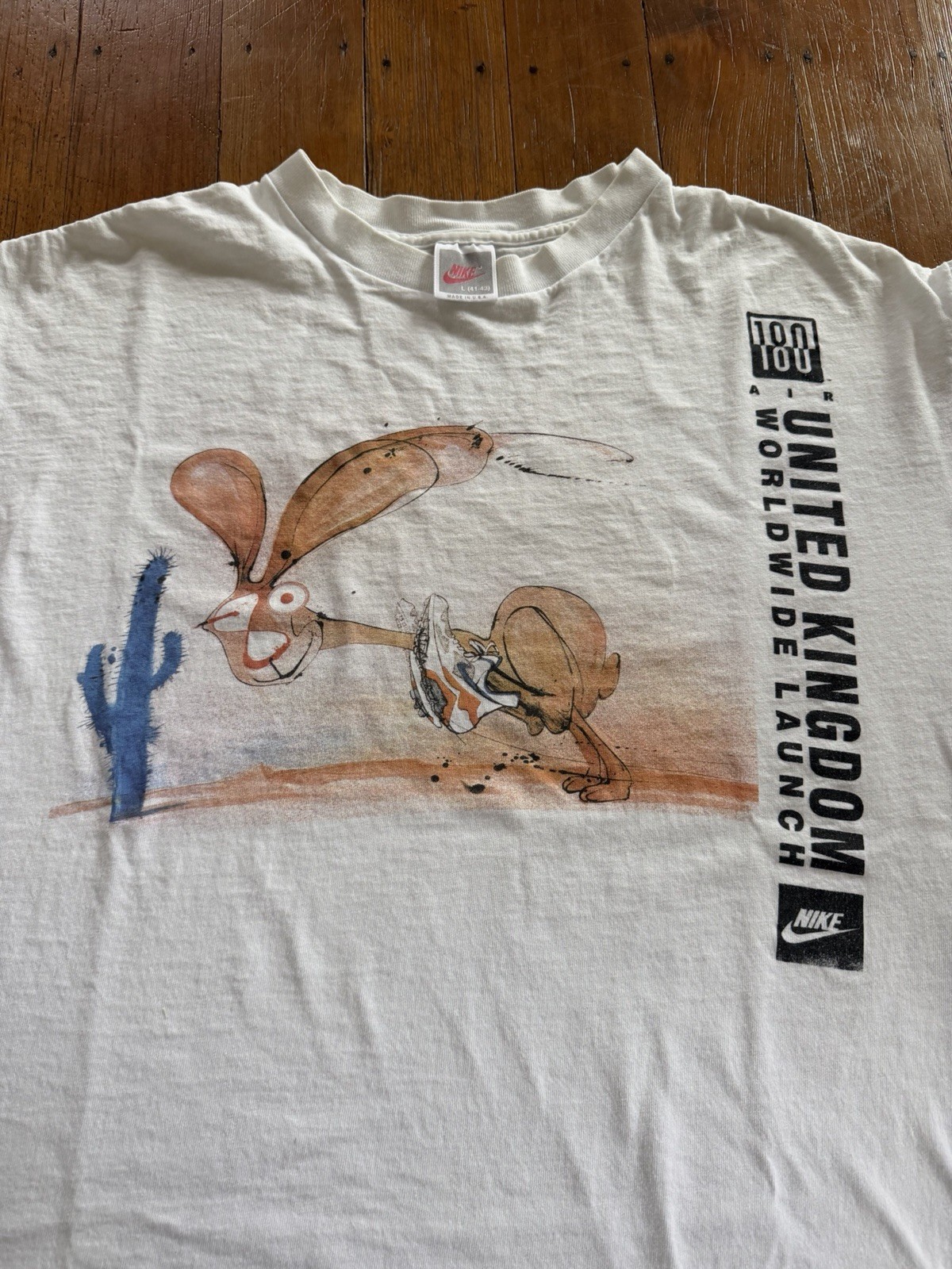 Vintage Nike Ralph Steadman Grey Tag T Shirt 90’s Air Max 180 Promo Very Rare L