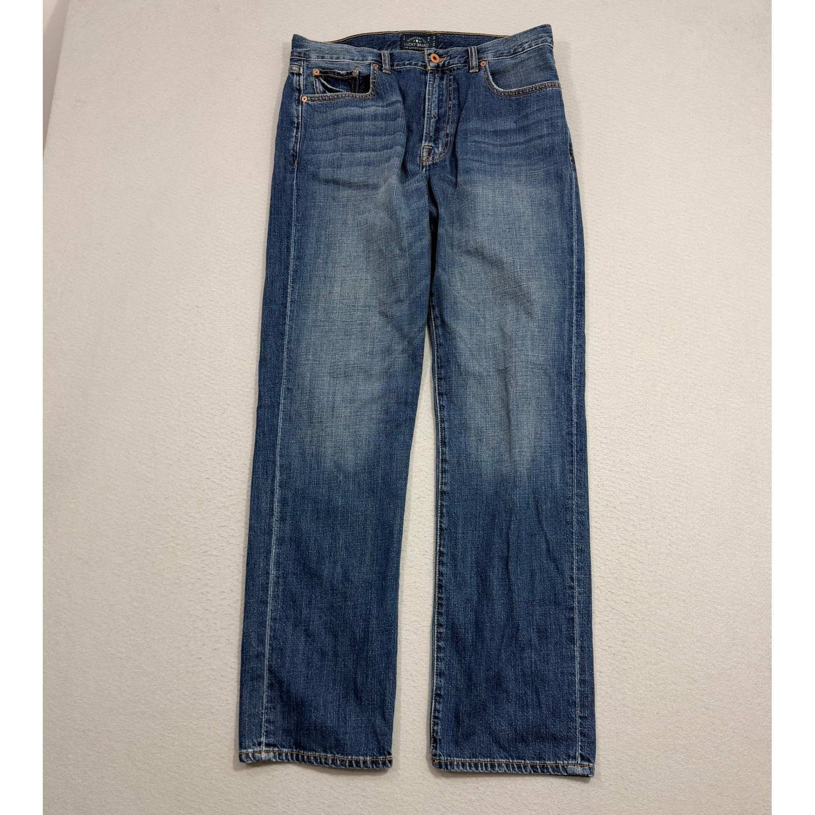 Lucky Brand Jeans Men’s 34×34 Blue 481 Relaxed Straight Leg 100% Cotton Denim
