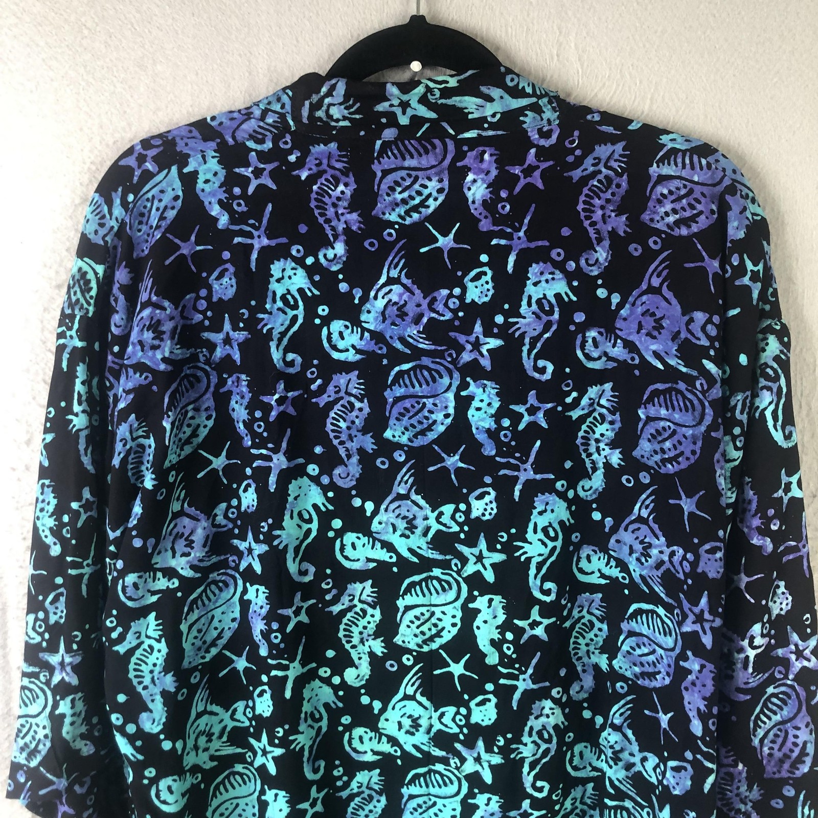 Sea Horse Topper Womens One Size Multicolor Tropical Ocean Beach Resort Cruise