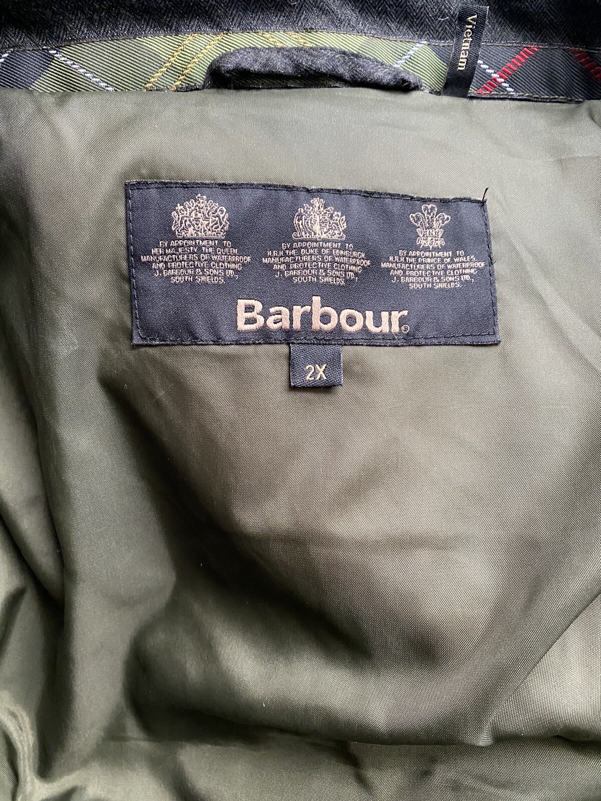 Authentic Barbour Olive Lonnen Herringbone Quilted Hooded Coat – Limited Edition