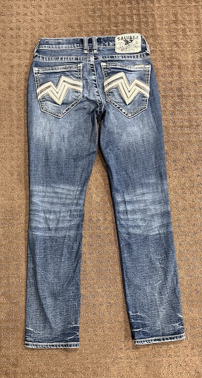 Salvage Supply Buckle Jeans Mens 29×30 Havoc Straight Slim Fit Stretch Denim