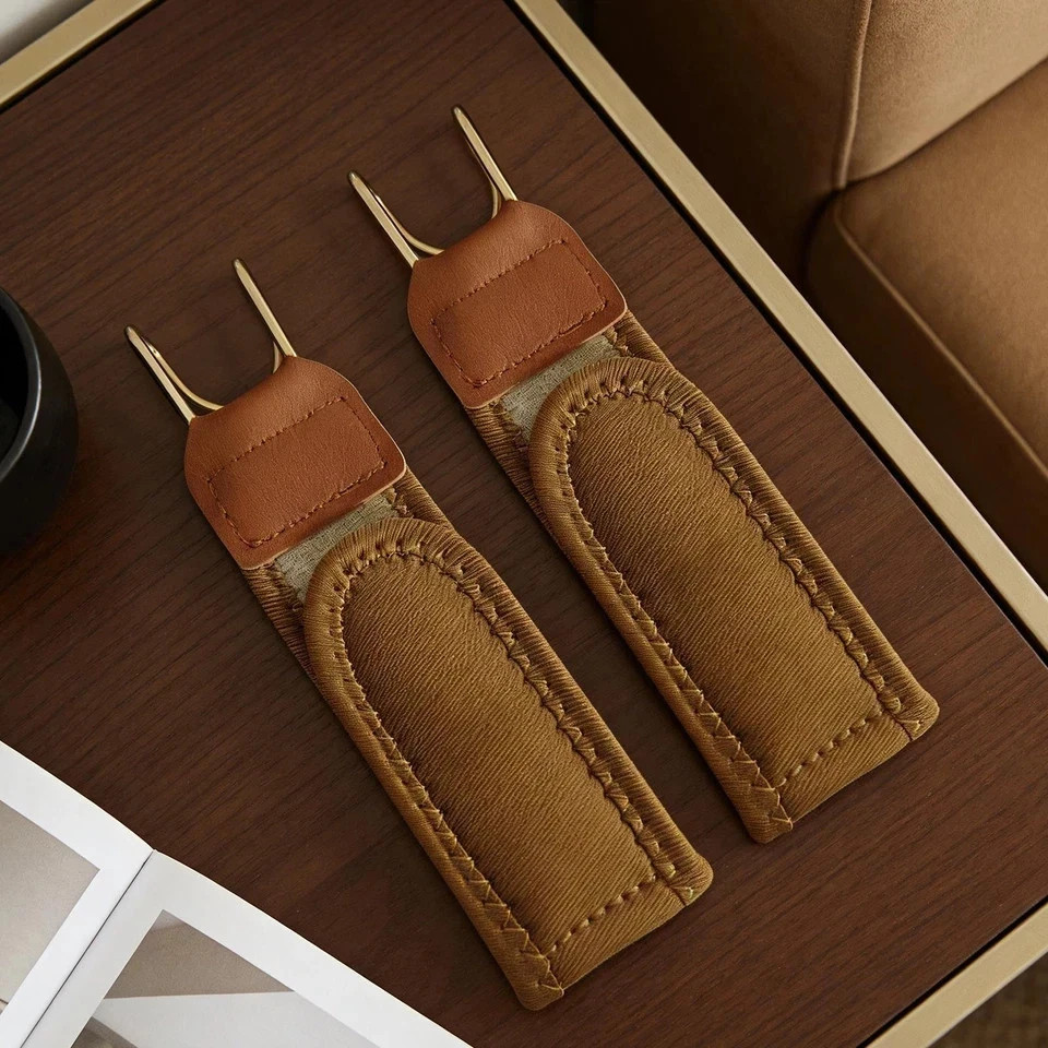 2PCS Metal Hook Elastic Belt Unisex Buckle, Less Invisible Waist Belt Closure