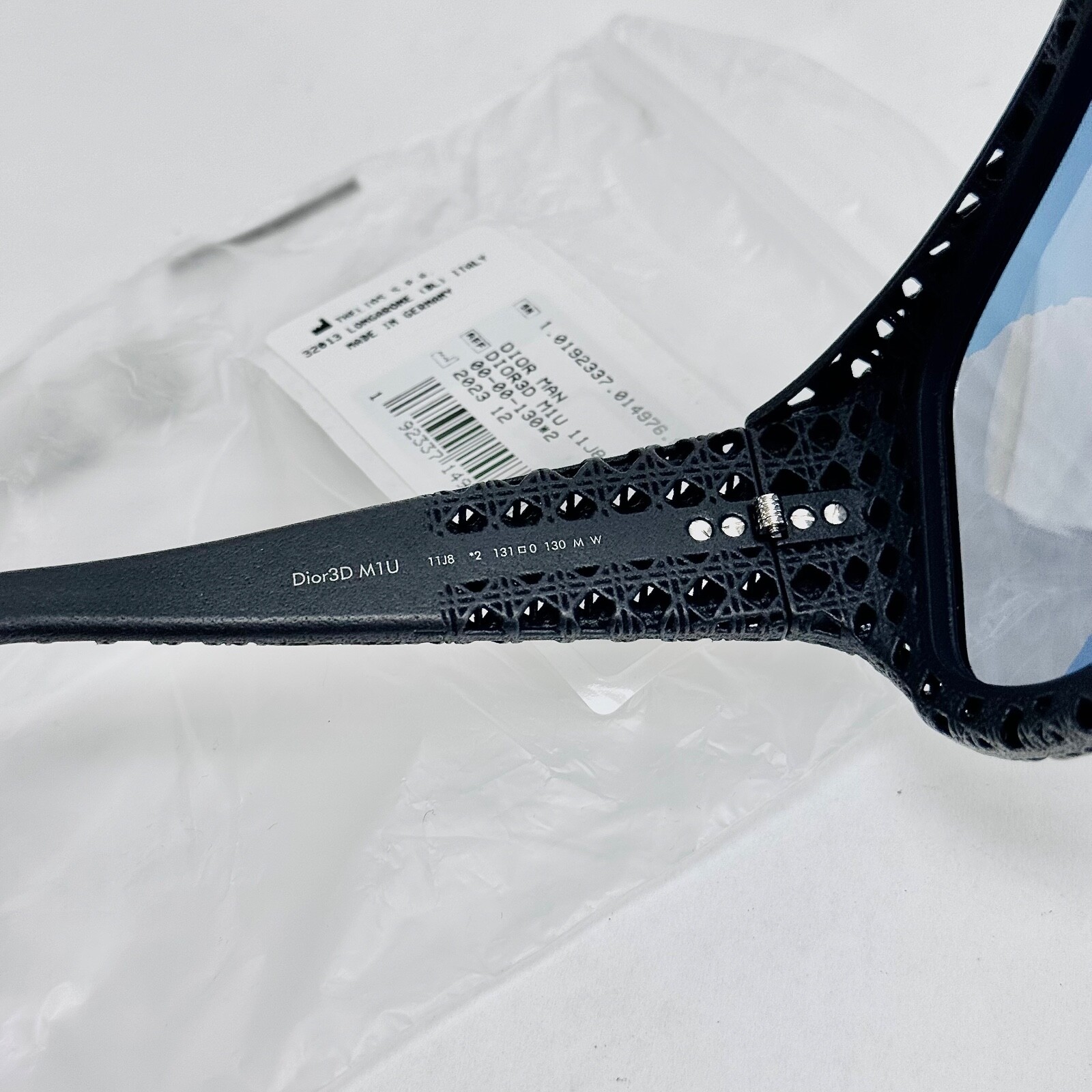 CHRISTIAN DIOR 3D Cannage Black Mirror Print Oblique Mask DIOR3D M1U DM40126U