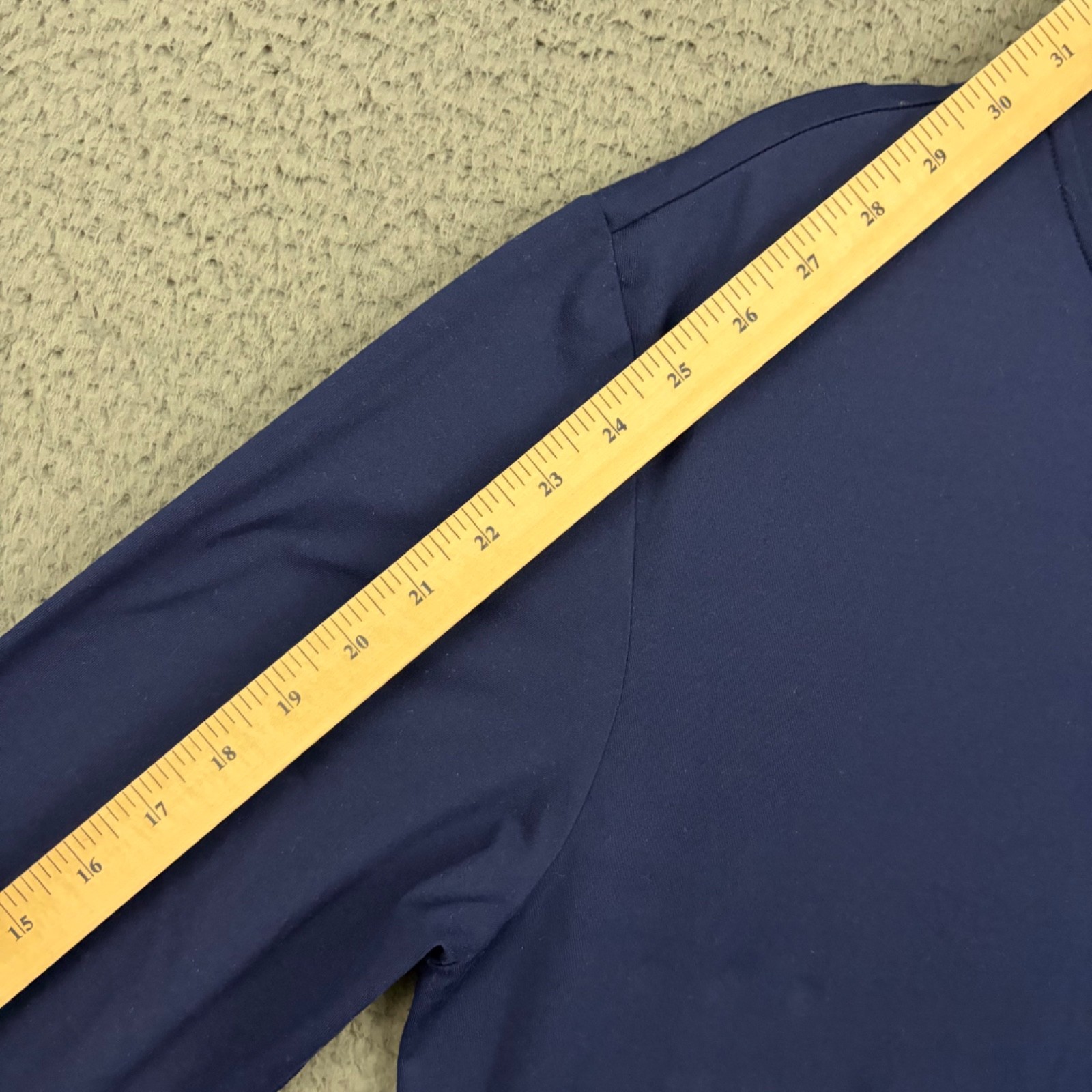 Polo Ralph Lauren Golf Pullover Mens Medium Navy Blue Preppy Long Sleeve Logo