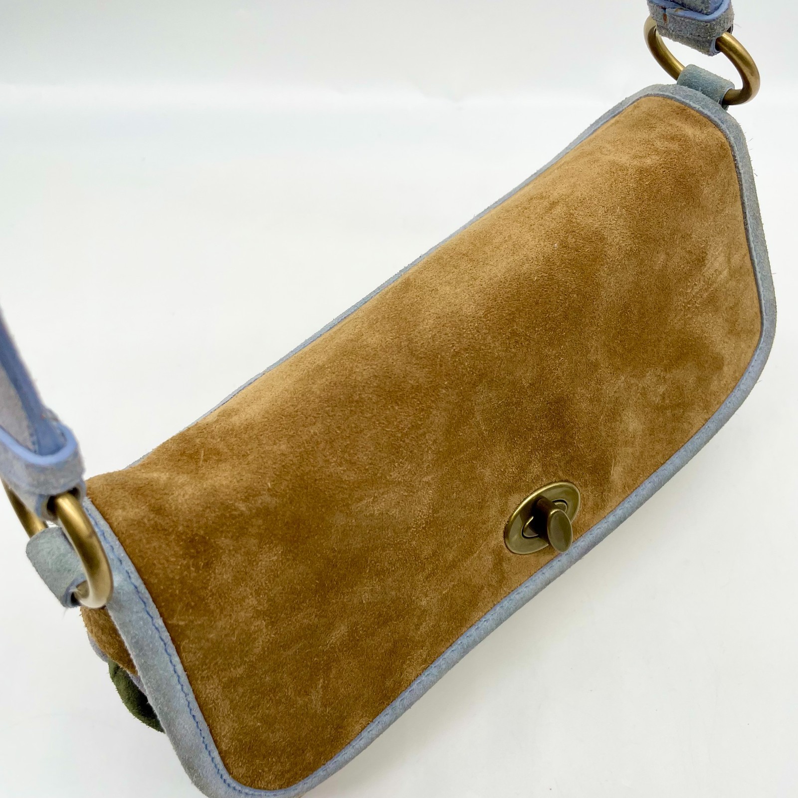 Miu Miu Handbag Hobo Shoulder bag Brown Suede Leather Y2K Archive 117 Authentic