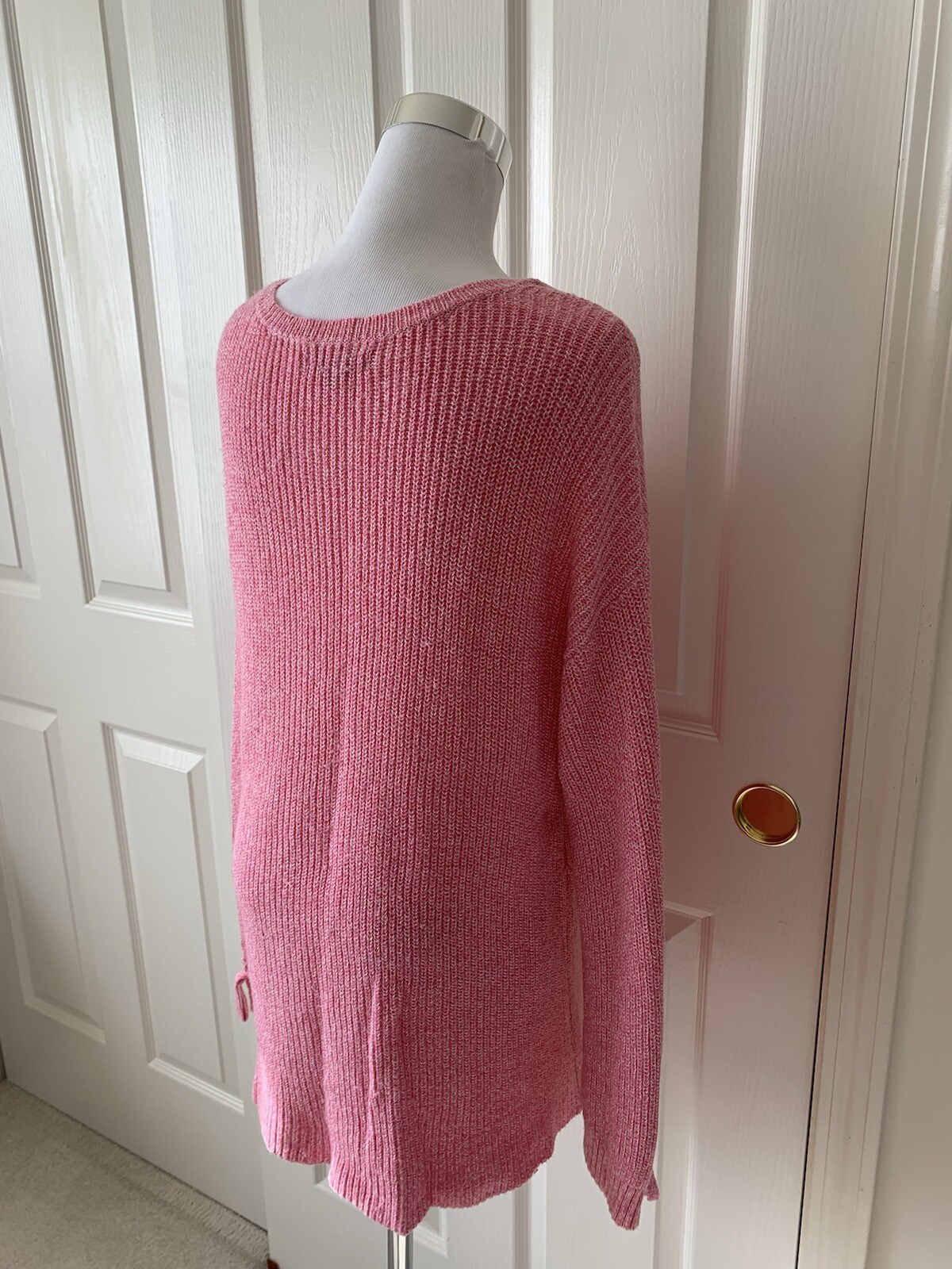 AMERICAN EAGLE PRETTY PINK COTTON ACRYLIC BLEND LONG SLEEVE SWEATER – SIZE M