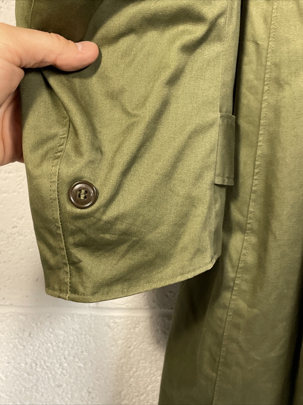 1953 Korean War US Army Winter Great Coat Lining OG-107 Overcoat Cotton Small