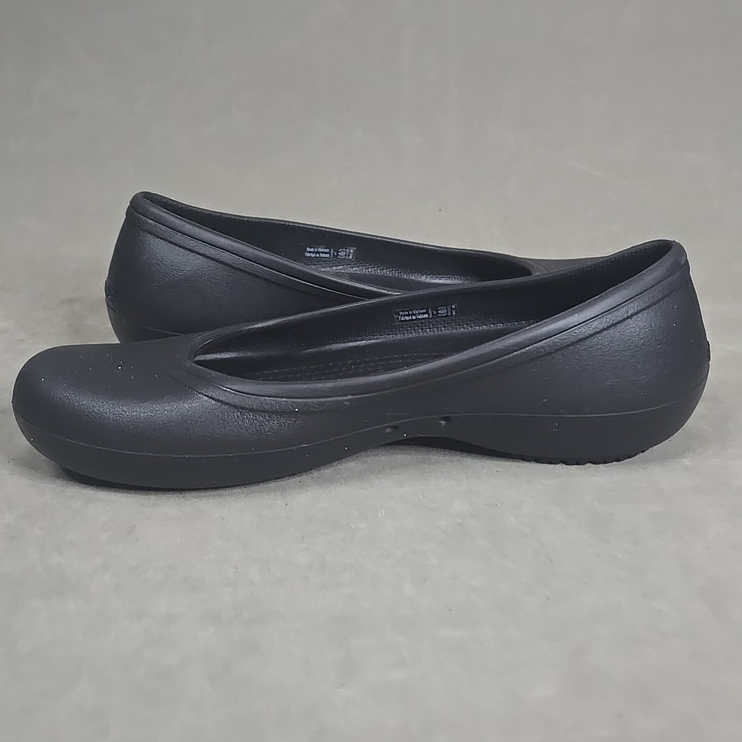 CROCS At Work Iconic Comfort Ballet Flats Black Women’s 7 Nurse 205074