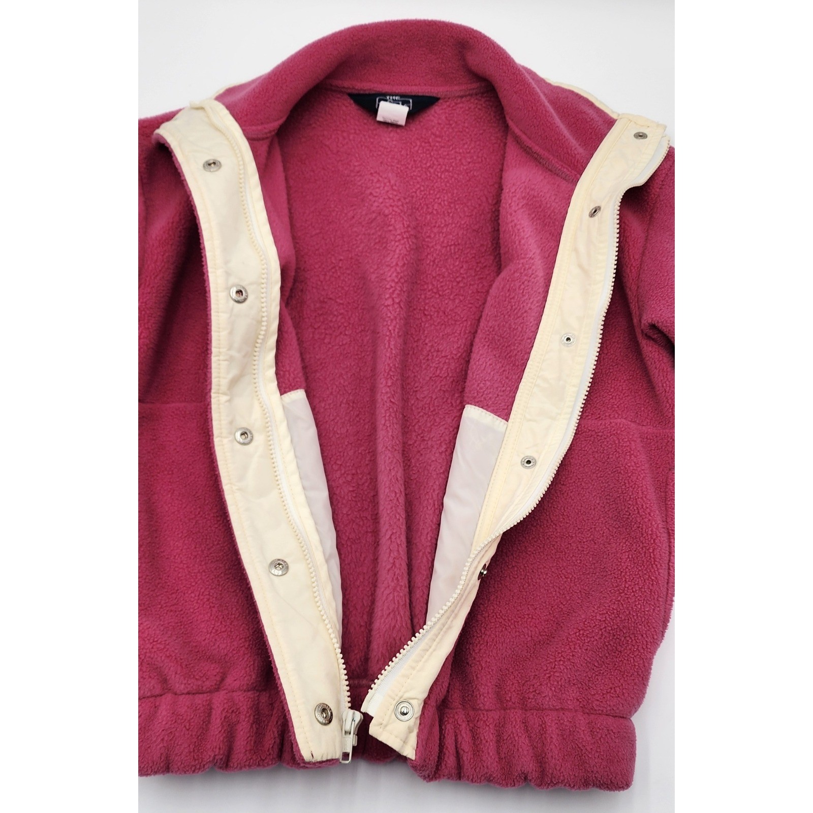 Vintage Woolrich Fleece Jacket Small Pink Made in USA Full Snap Front 90s Retro