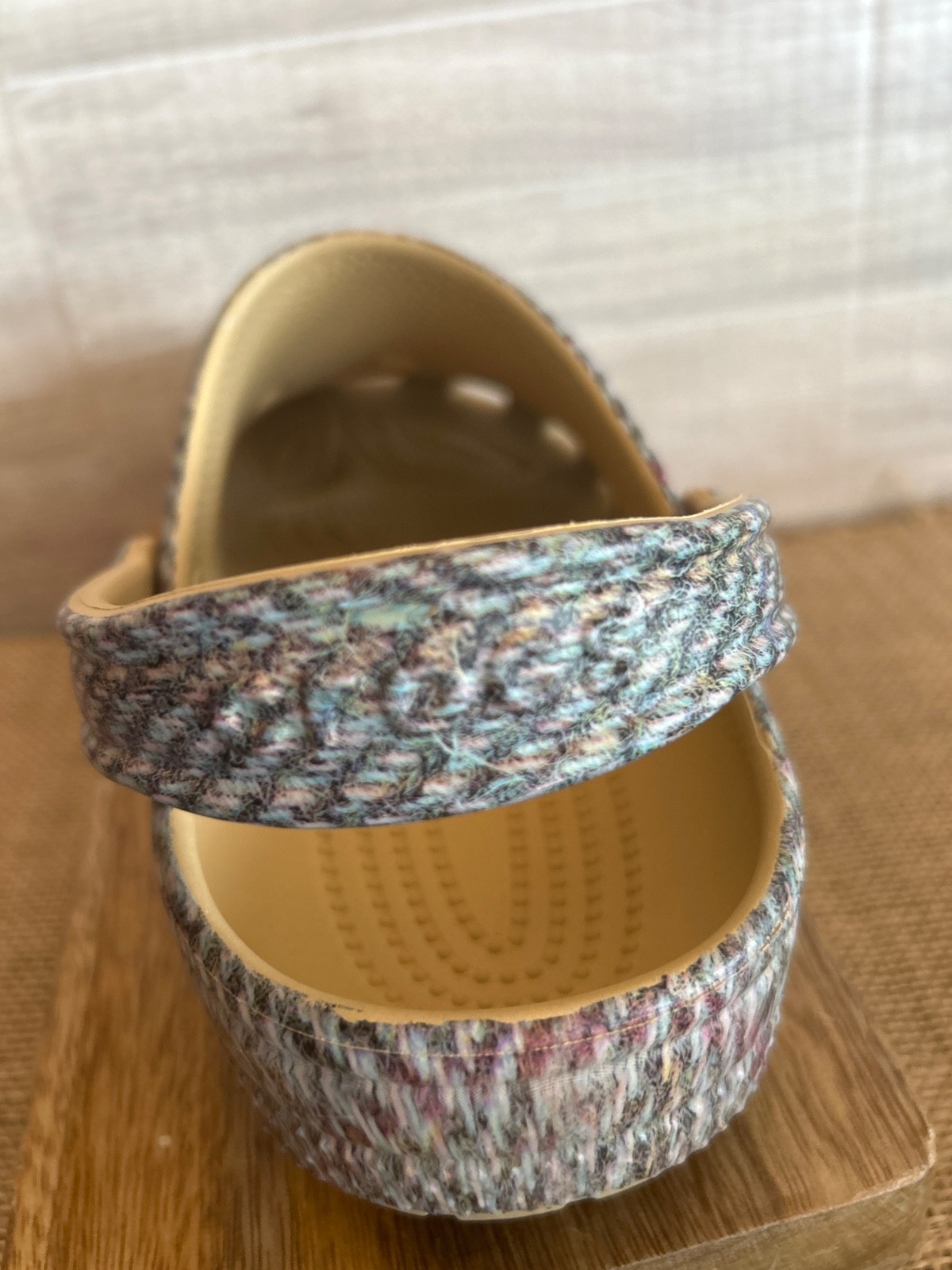 Crocs Classic Wheat Tweed Clog Slip -on Sandals Shoes US Size M6/W8