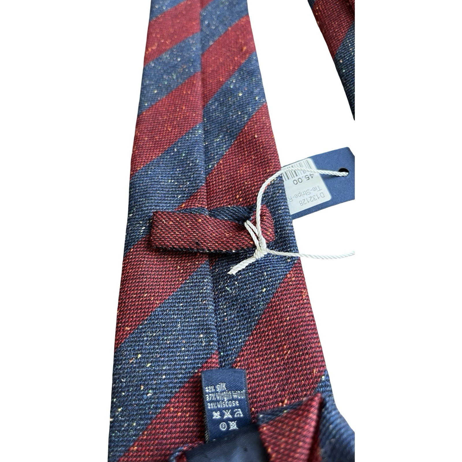 Suit Supply Tie Silk Wool Red Blue 59×3.25”