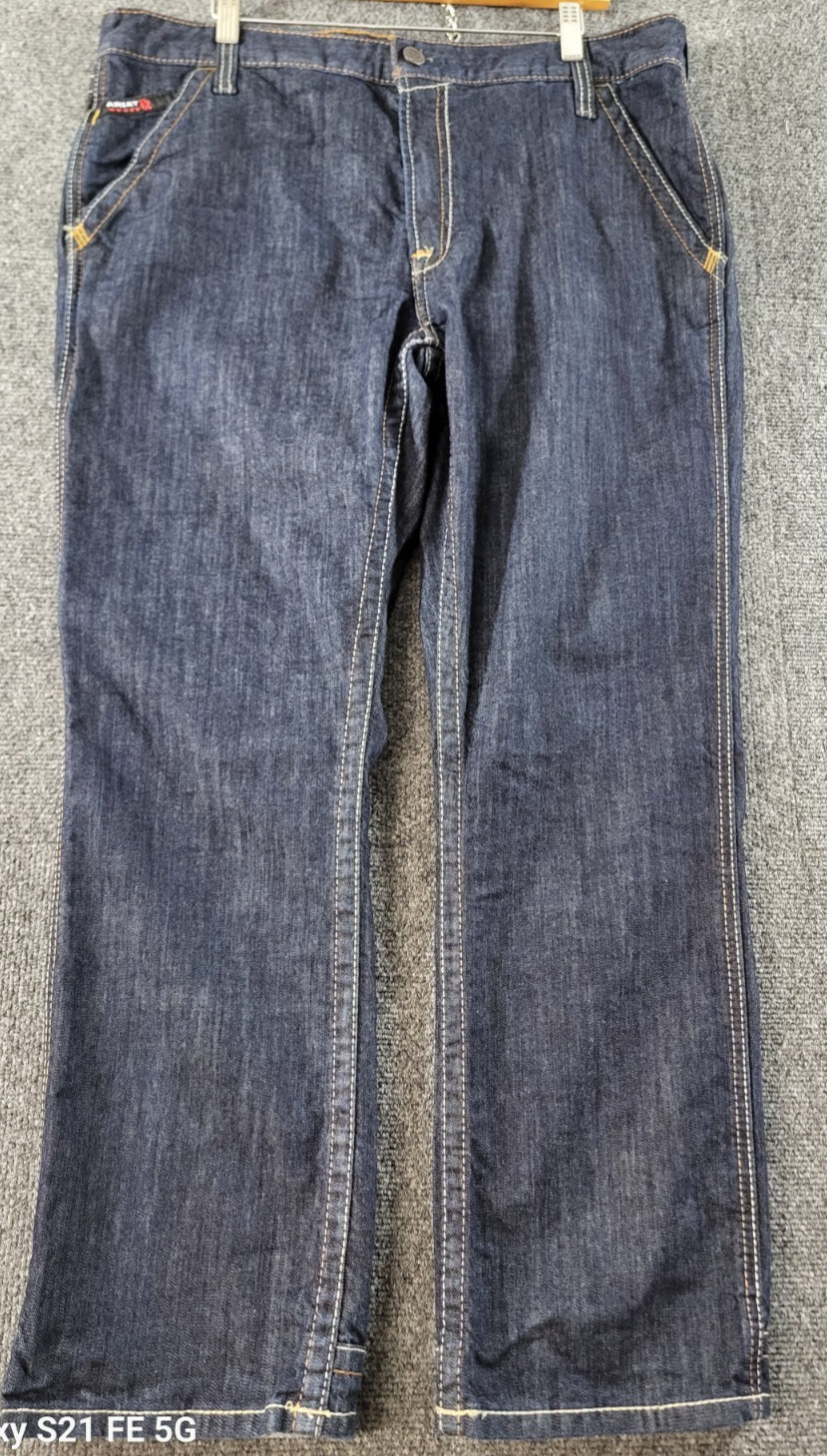 Ariat Fire Resistant M4 Relaxed Straight Jeans Mens 36×30 Dark Wash Stretch