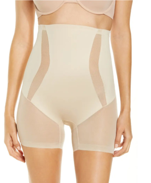 TC Middle Manager High Waist Shaping Shorts sz L warm beige 4288