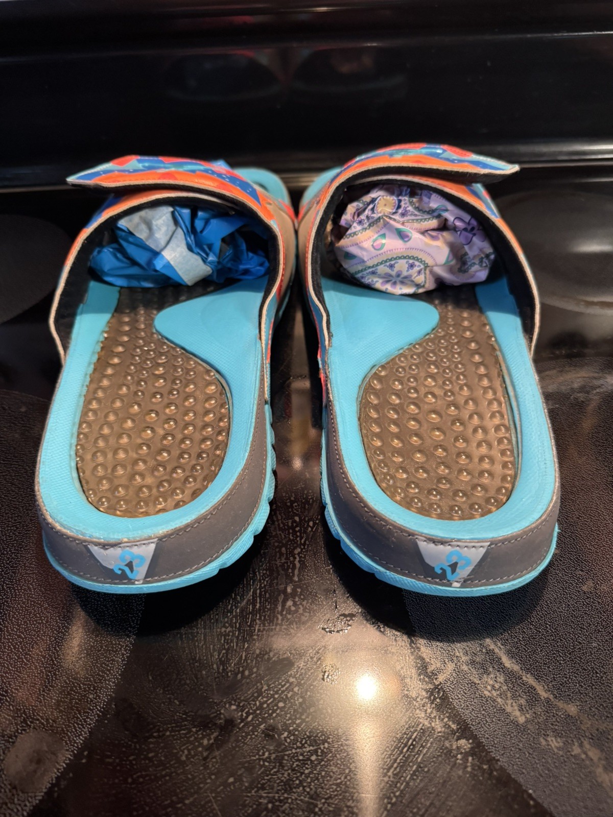 Size 12 – Air Jordan Hydro 7 Retro Slide Sandals Dark Grey Turquoise 705467-013