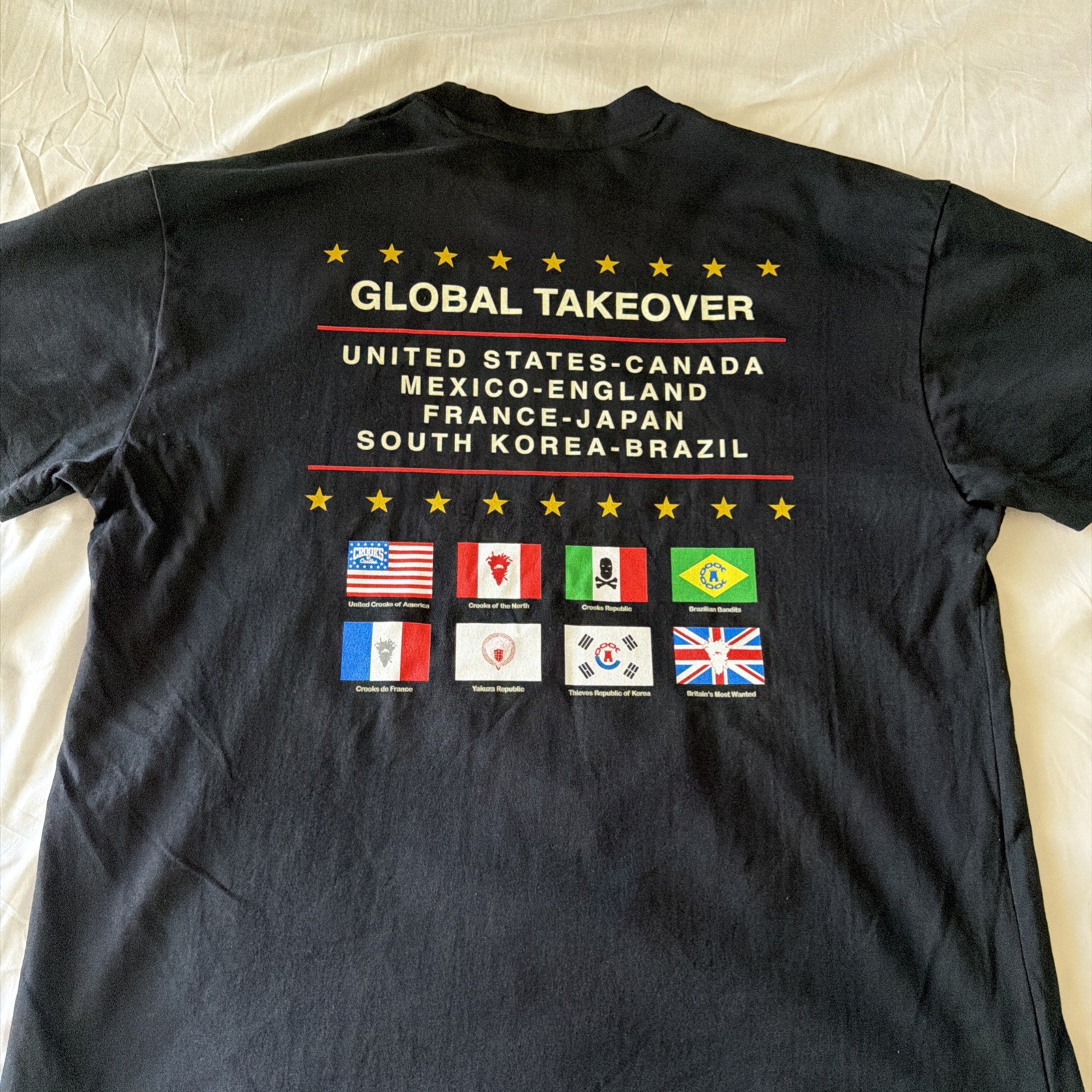 Crooks & Castles Black Men’s Short Sleeve Size Large FIFA World Cup NWOT