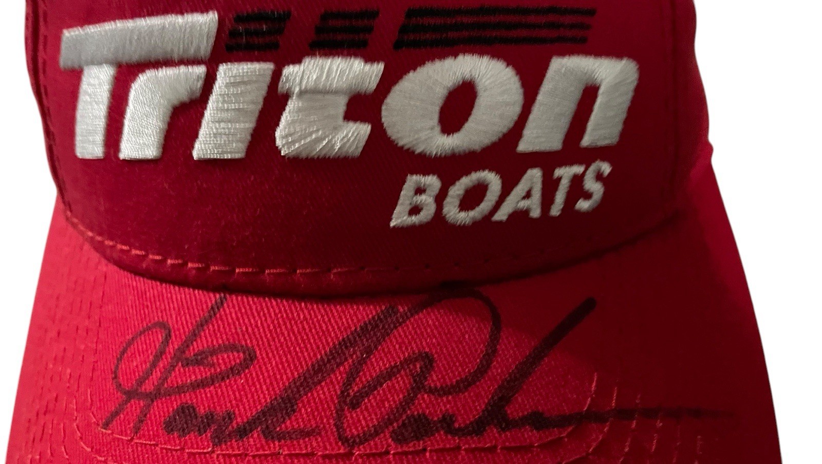 Official Triton Boats Visor Hat Signed By Hank Parker & Guy Eaker / Bassmaster