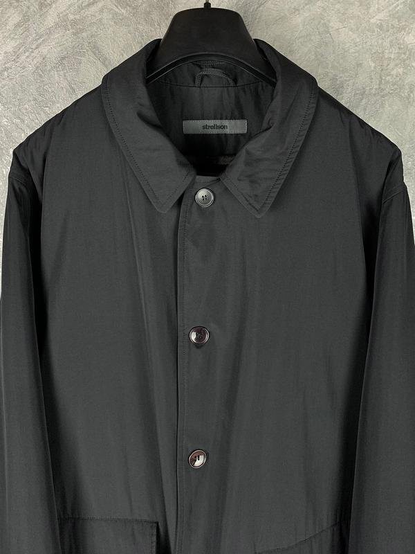 Men Strellson Trench Coat Black Polyester XXL