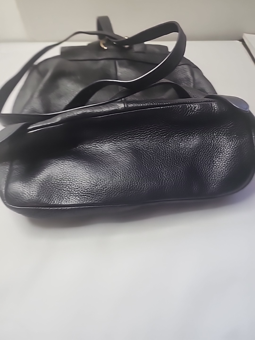 Coach Billie Black Pebbled Leather Turn Lock Drawstring Backpack F37410
