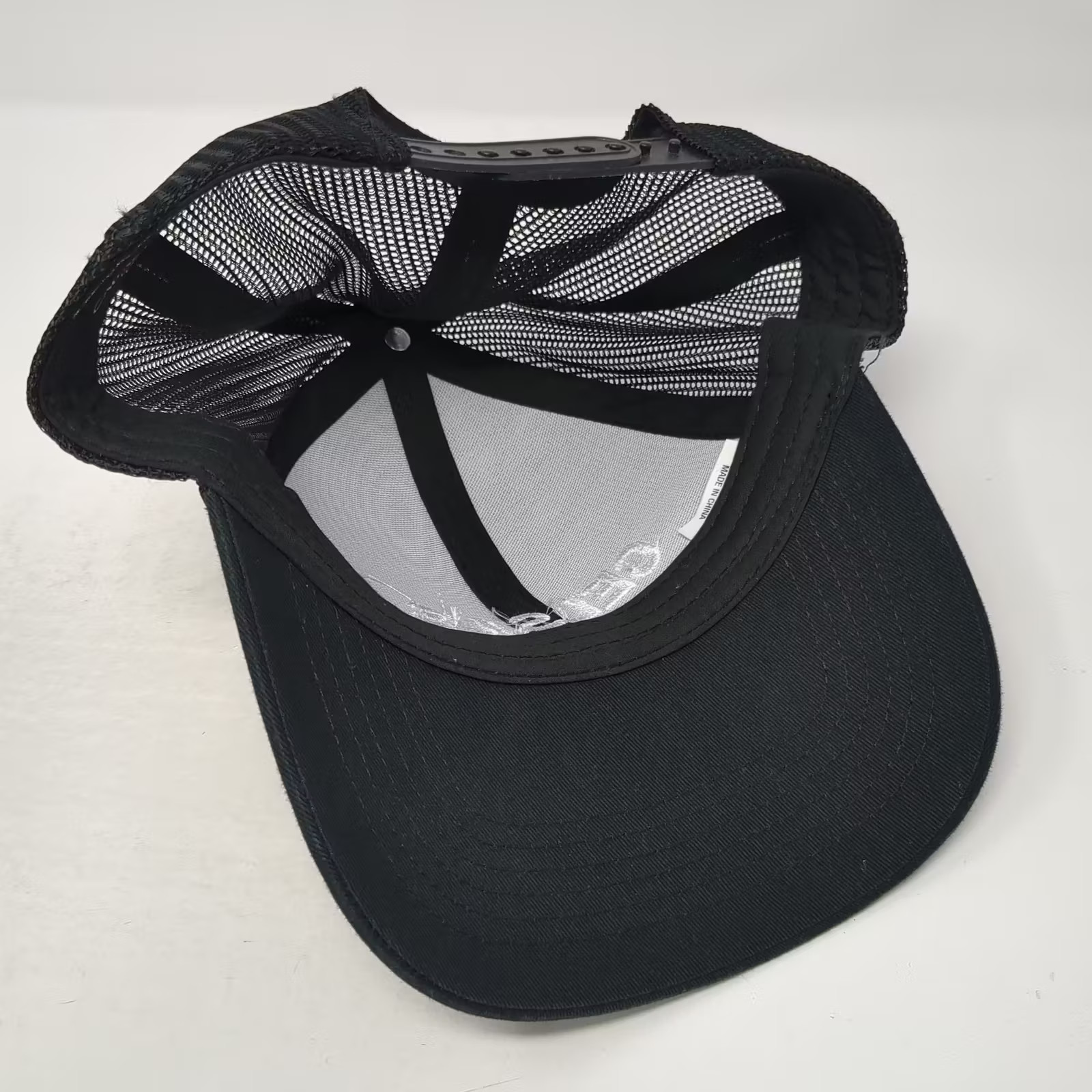 Celsius Trucker Hat Black White OS Mesh Back Snapback Adjustable Embroidered