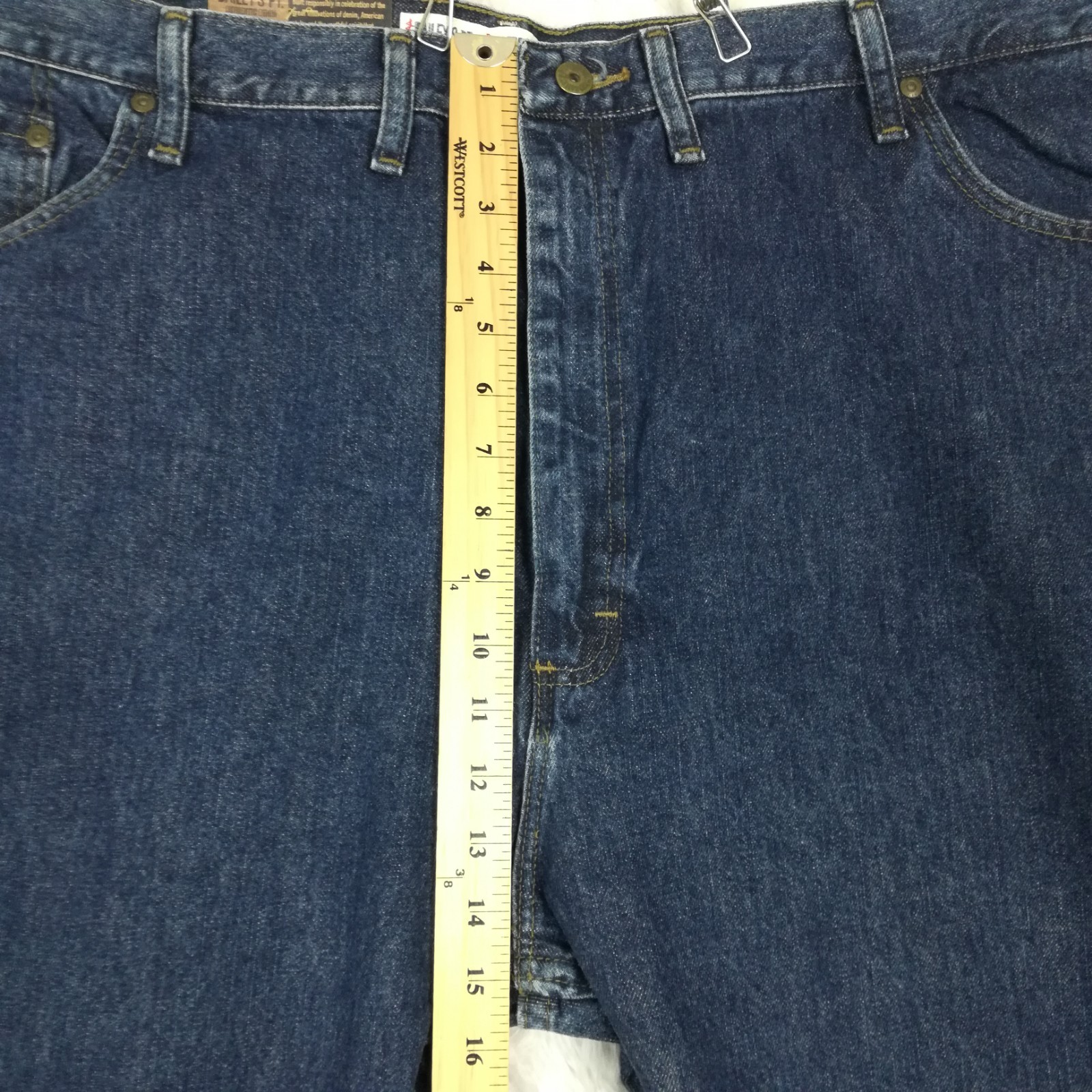 Bailey’s Pt Mens Jeans Straight Leg Relaxed Blue Denim Dark Stonewash 46×30 New