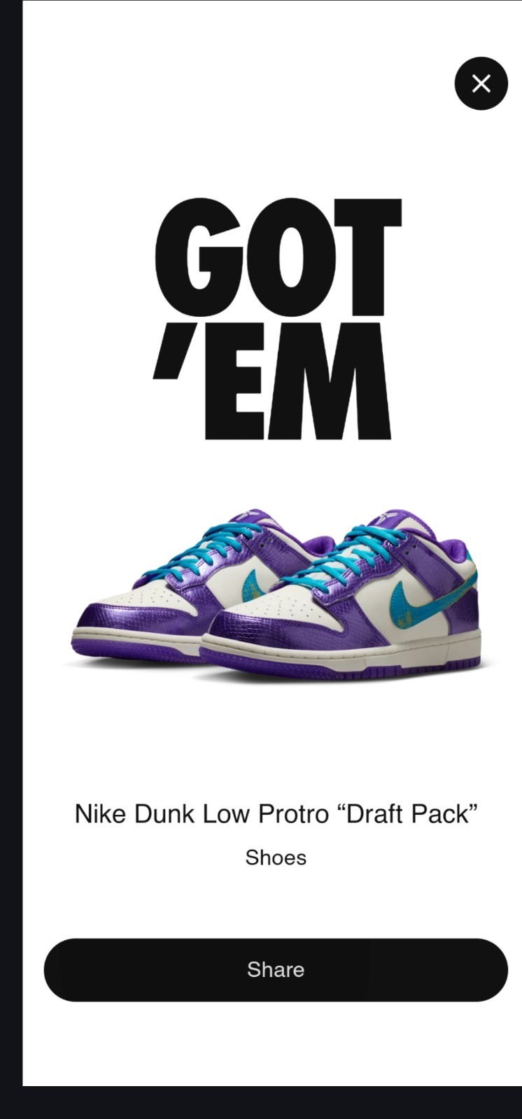 Kobe Bryant x Nike Dunk Protro Low Draft Day Size 14 Brand New