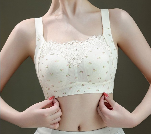 Women Bras Full coverage Seamless Ultra-thin Lace Vest Plus size Underwear 2861