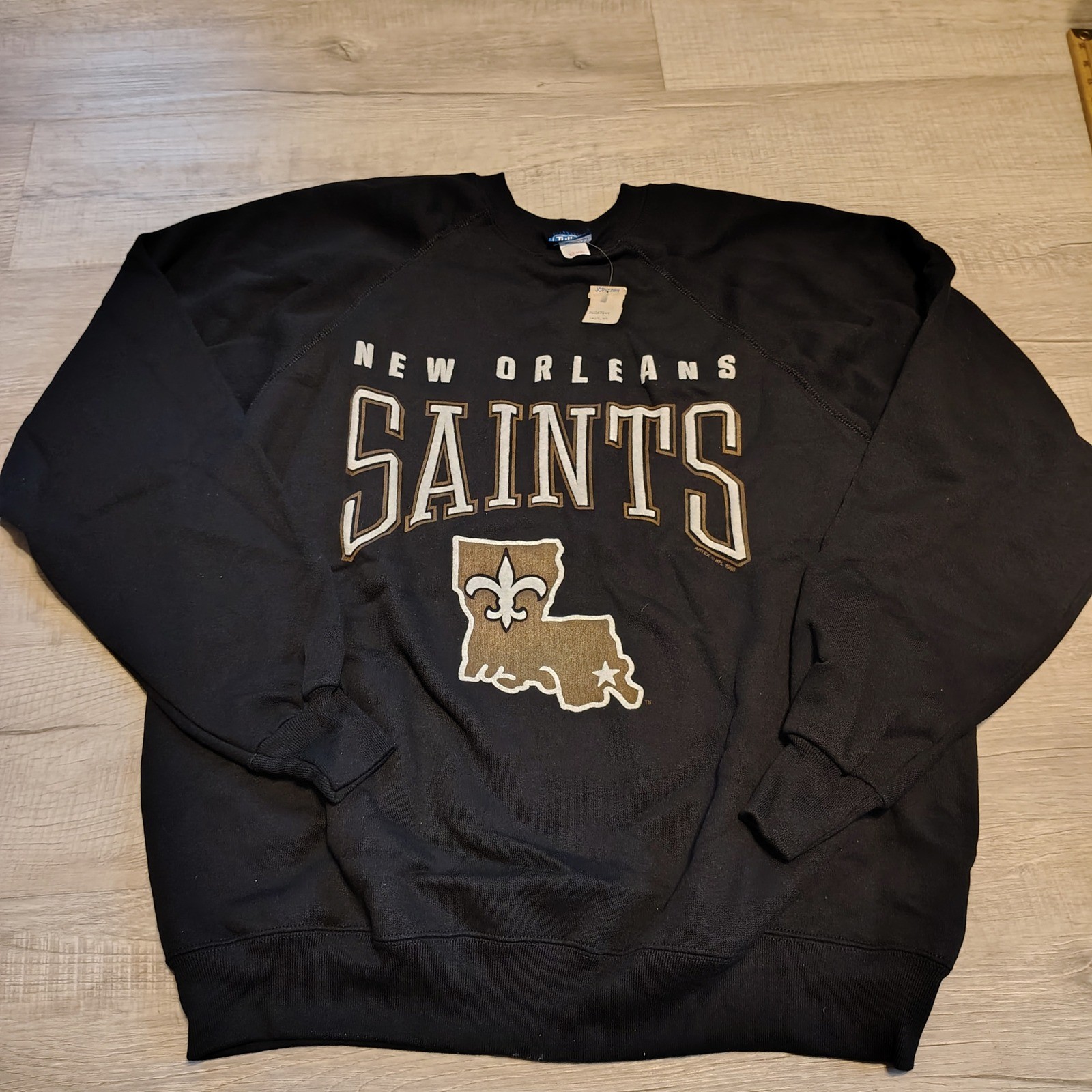 Vintage 1988 New Orleans Saints Tultex Sweatshirt XL Deadstock NWT Made in USA