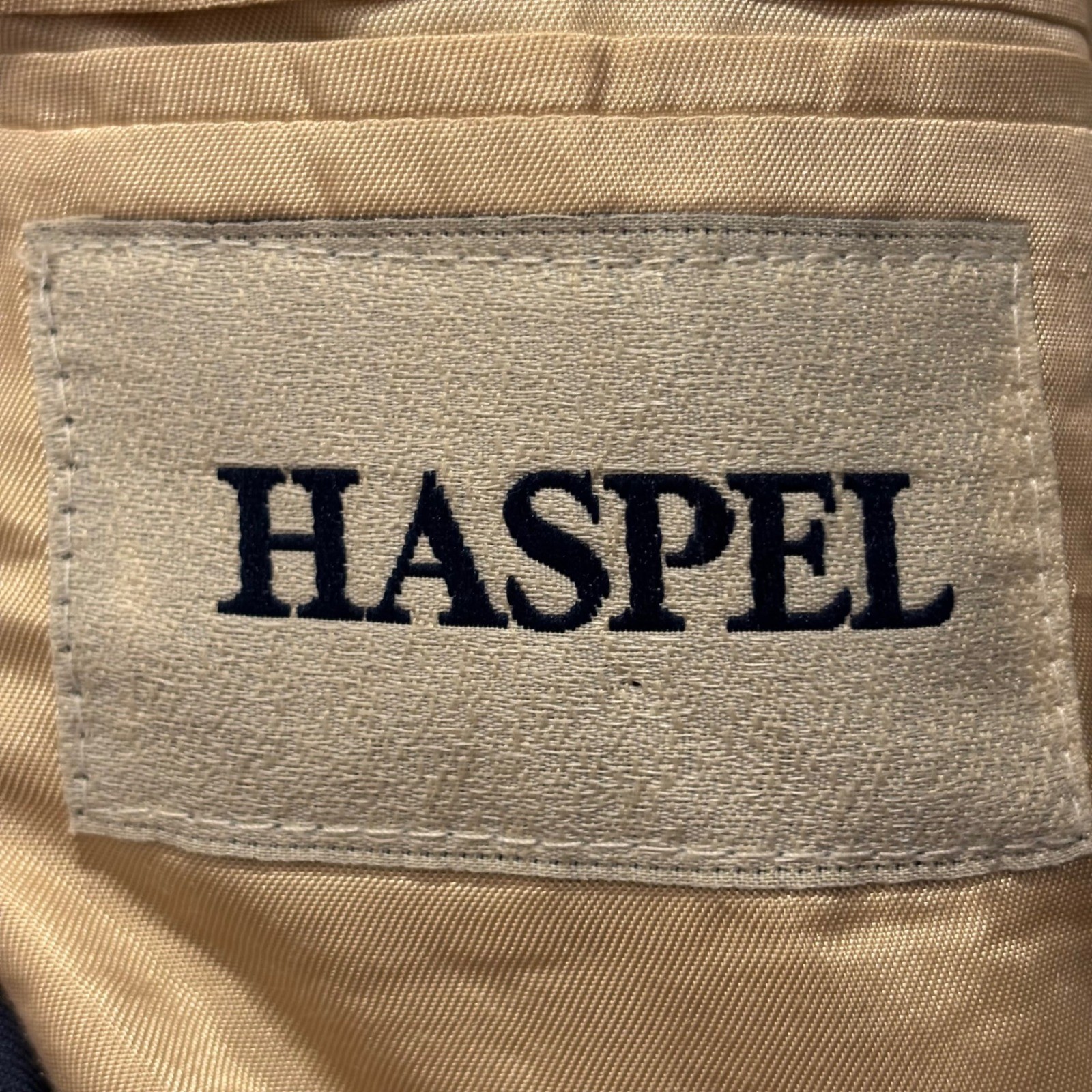 Haspel Mens 42L Blue Silk Herringbone Blazer Sport Coat 2 Button Jacket CT#6561