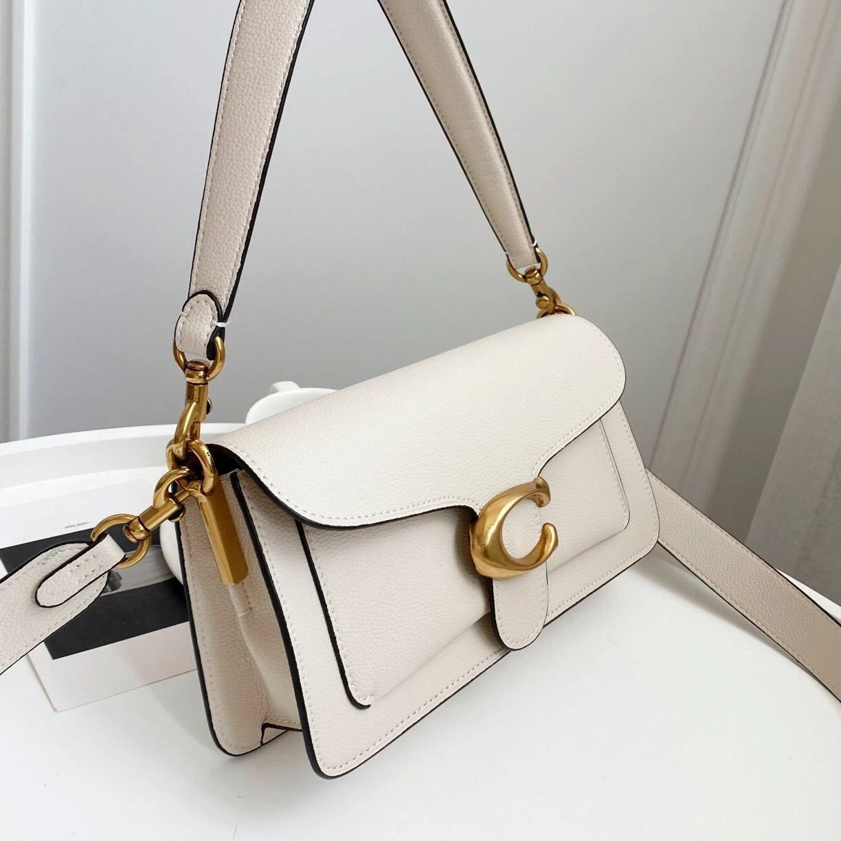 Coach F73995 Tabby 26 2Way Crossbody Shoulder Bag White Leather New