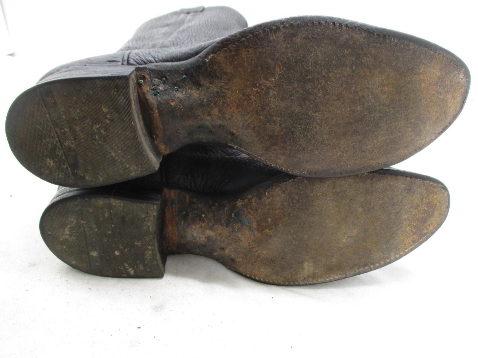 OKLAHOMA Black Bullhide Leather Cowboy Boots Mens Size 10 D Style 4099