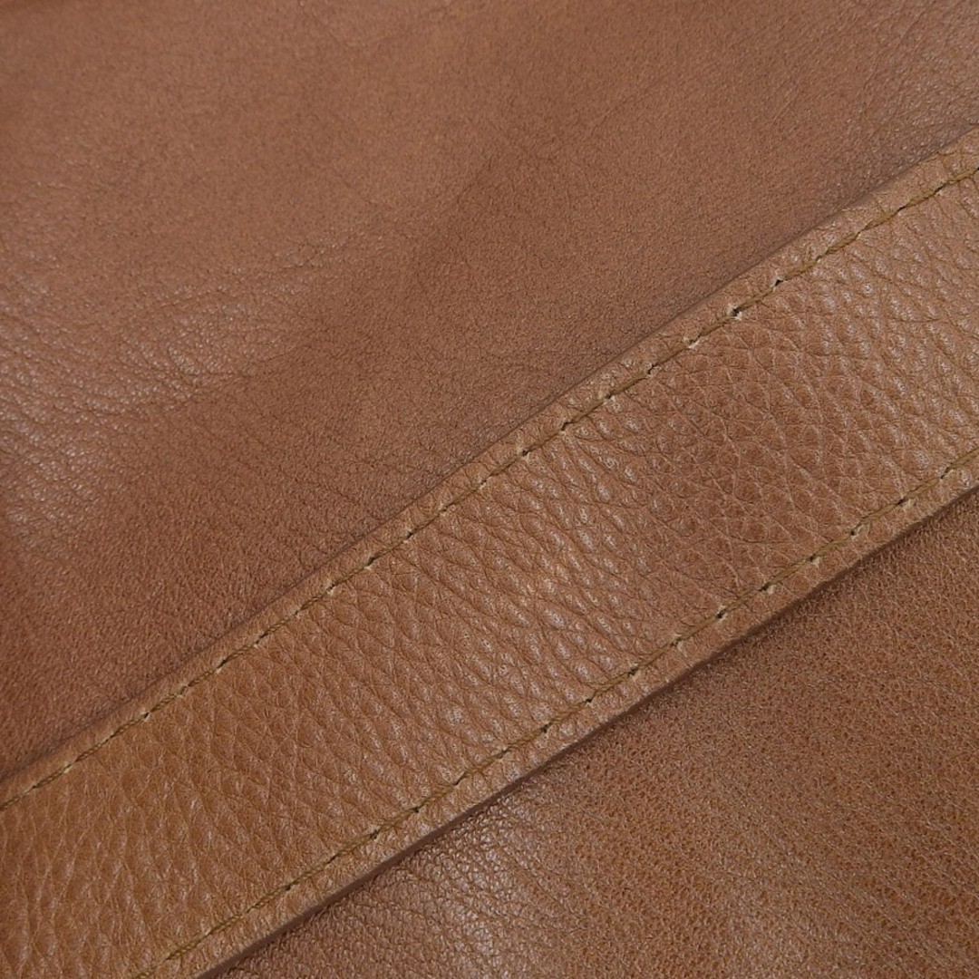 Yves Saint Laurent 2-Way Shoulder Bag Leather Brown Size: W:16.5 × H: 12.6 in.