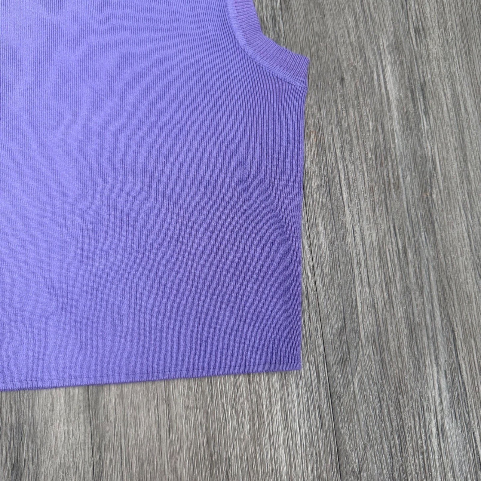 Zara Preppy Colorpop Soft Knit Cropped Tank Size L Lavender Purple
