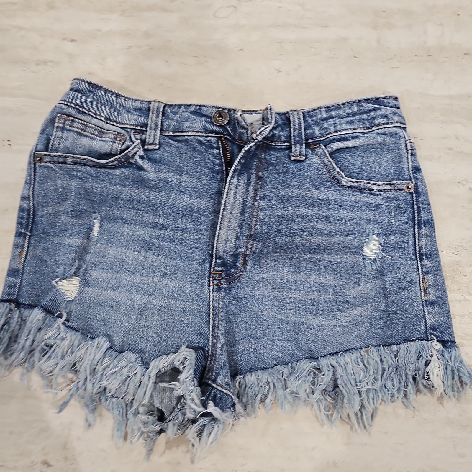 Lot/4 …3 Sz 5 And One Sz 7 Denim/Blue Jean Cut Off Distressed Shorts High Rise