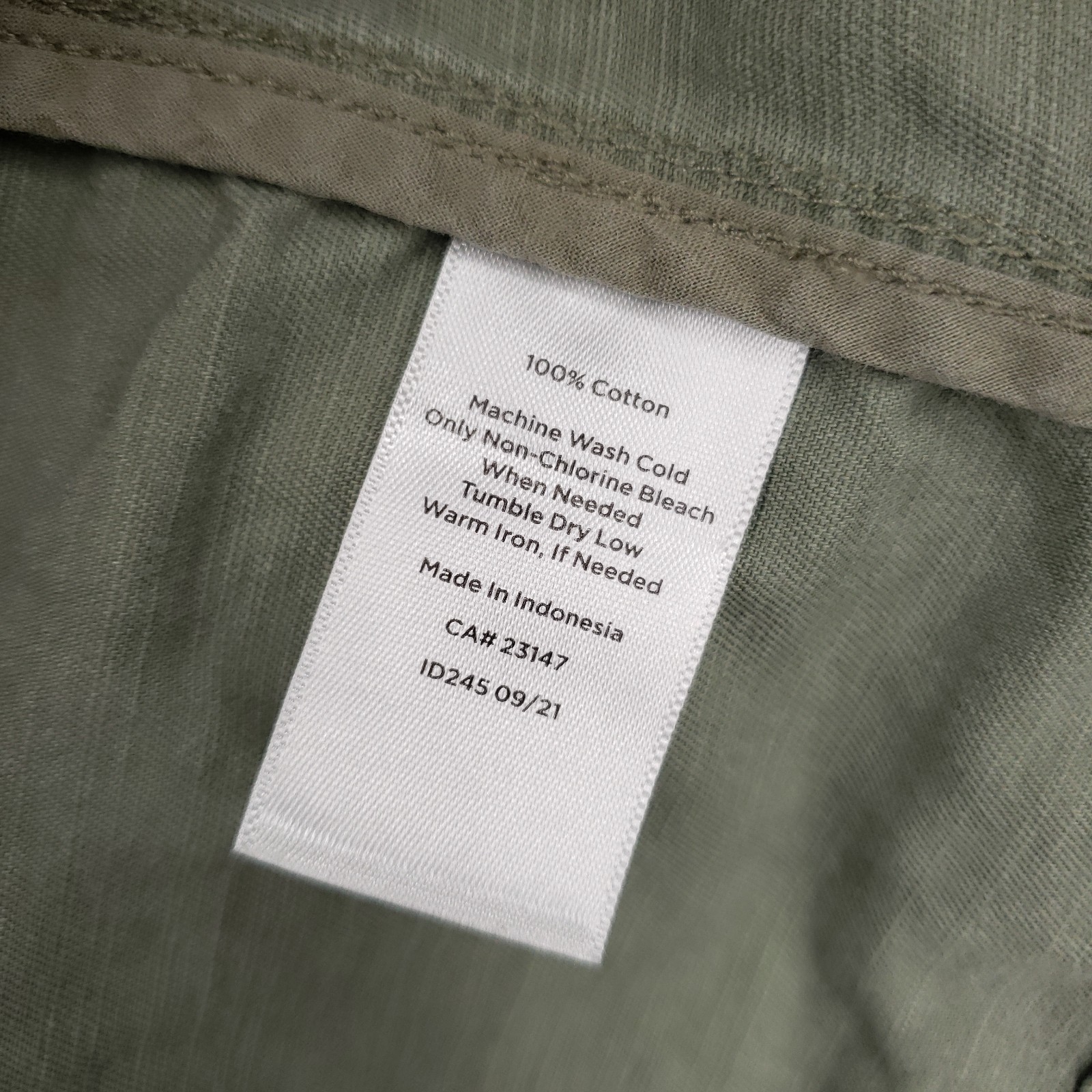 Talbots Military Utility Safari Jacket Womens Small Green Cotton Button Field