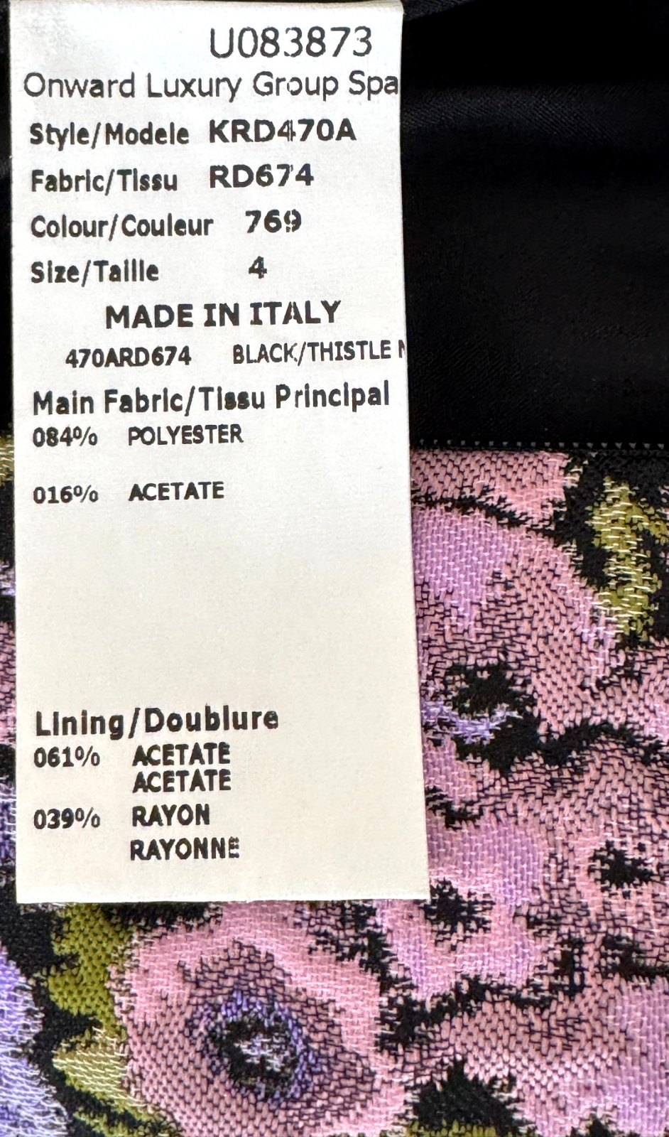 $1.7K Michael Kors Collection Jacquard Lilac Floral Dress 4 US 40 S Lined Runway