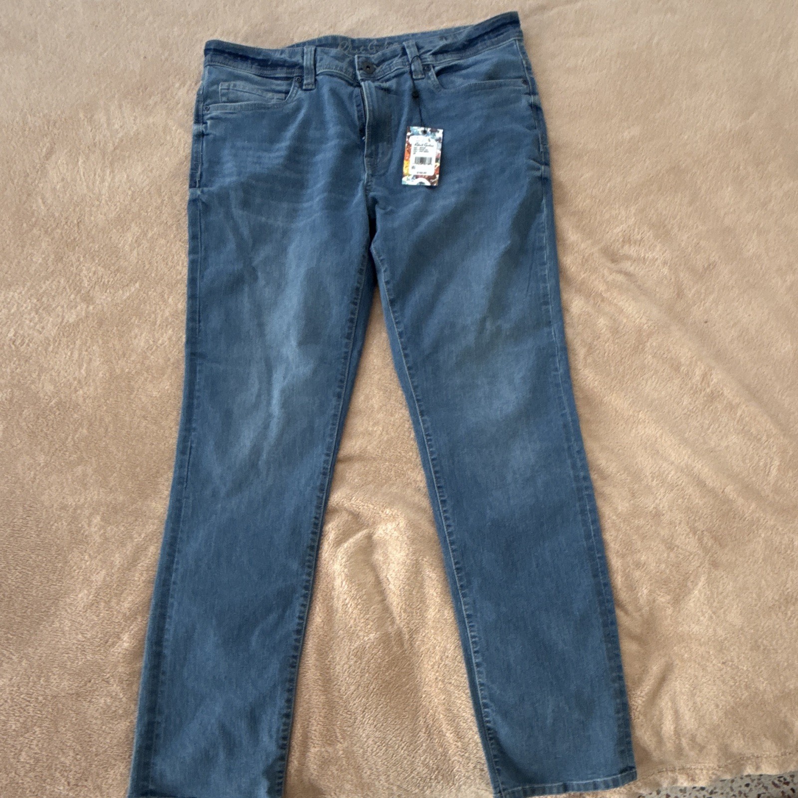 Robert Graham Light Indigo Slim Fit Straight Leg Stretch 34/34 5pocketJeans NWT