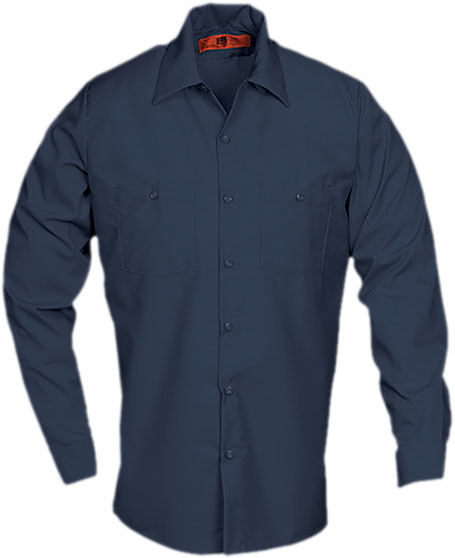 Work Shirts Industrial Uniform Two Pockets Long Sleeve REED Polyester/Cotton