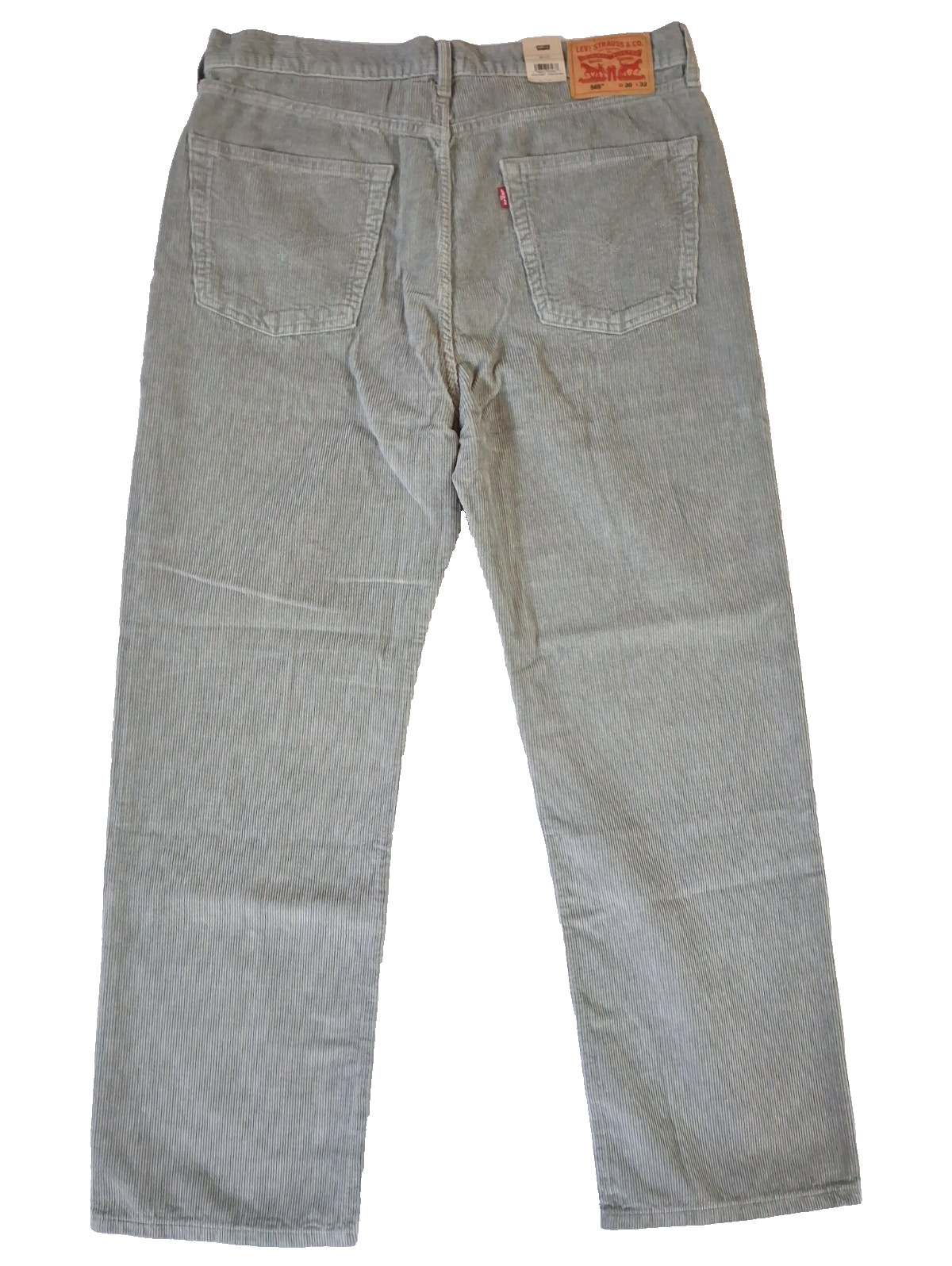 Levi’s Men’s 565 Corduroy Pants 30×30 Gray Loose Straight Fit 5-Pocket NWT