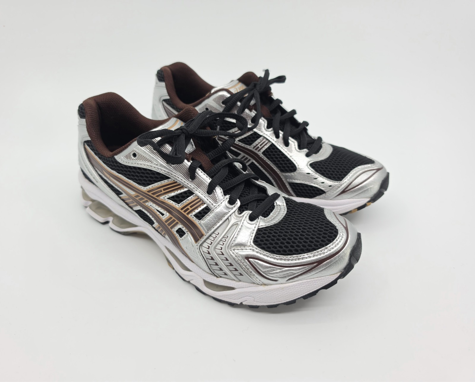 ASICS GEL-Kayano 14 Black Coffee Silver 1201A019 Mens 8.5 Womens 10