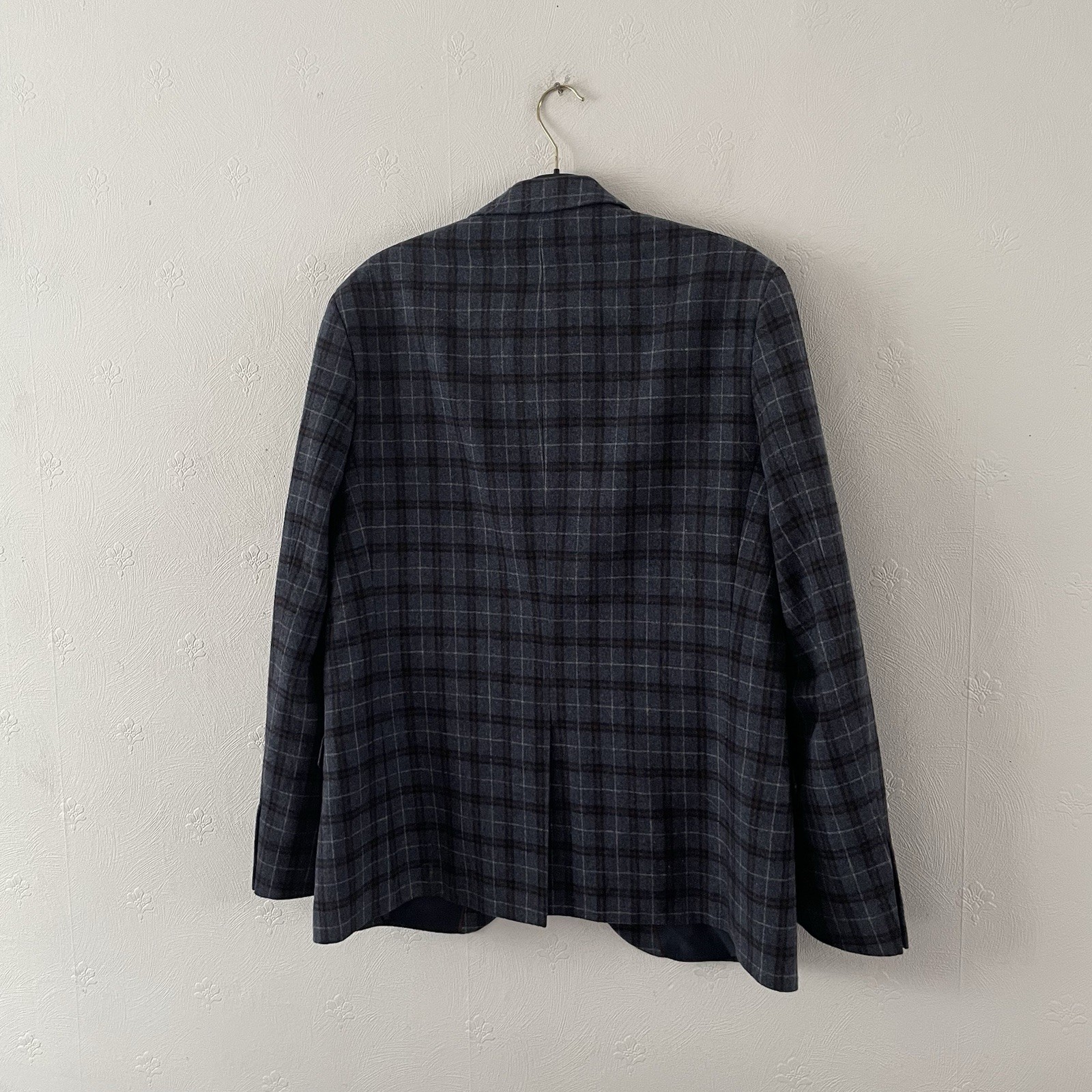 LIMEHAUS WOOL BLEND SUIT – SIZE 42R W36 – GREY CHECK – PLAID