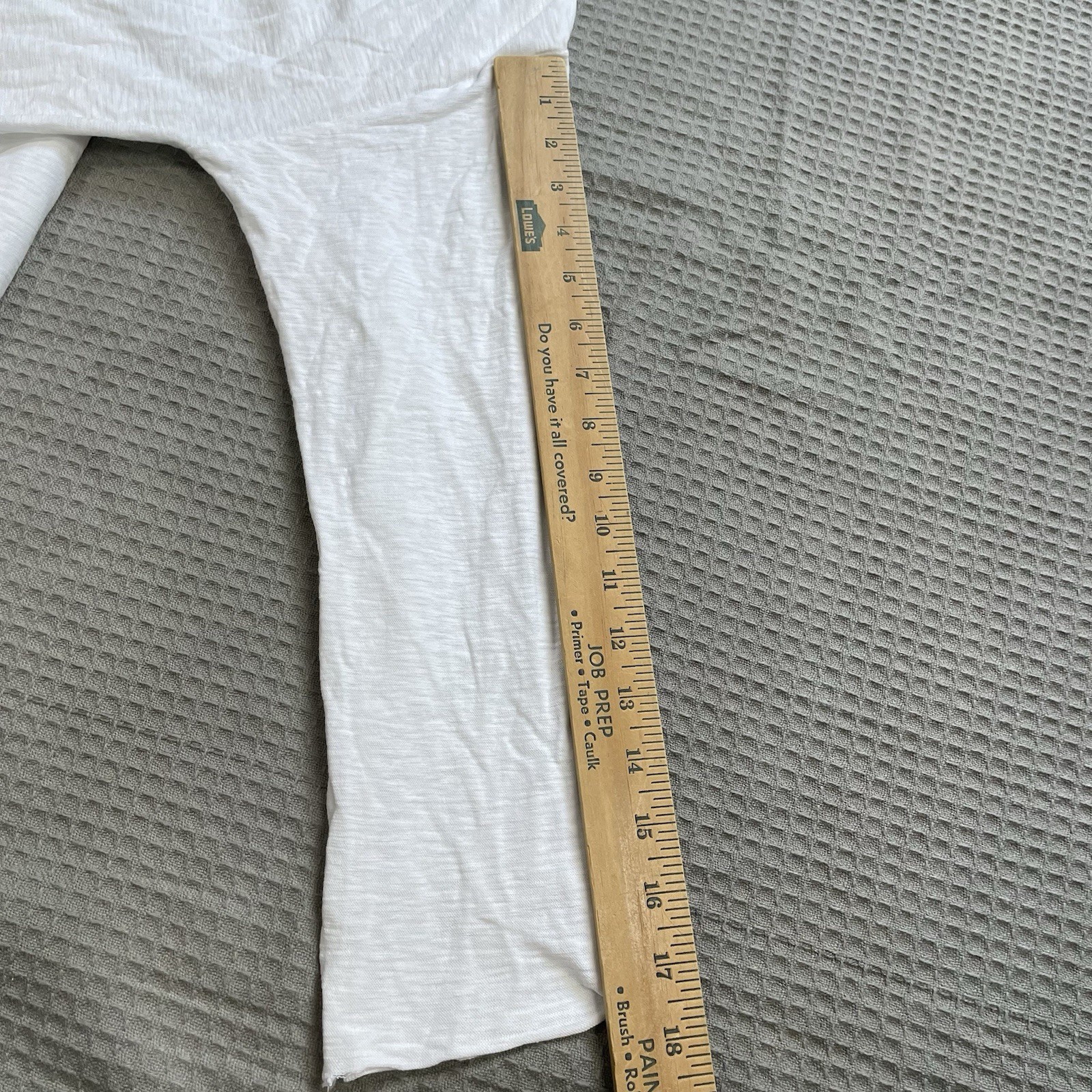 Cut Loose Linen Blend Tunic Tee Large Womens Long Sleeve White Coastal Lagenlook