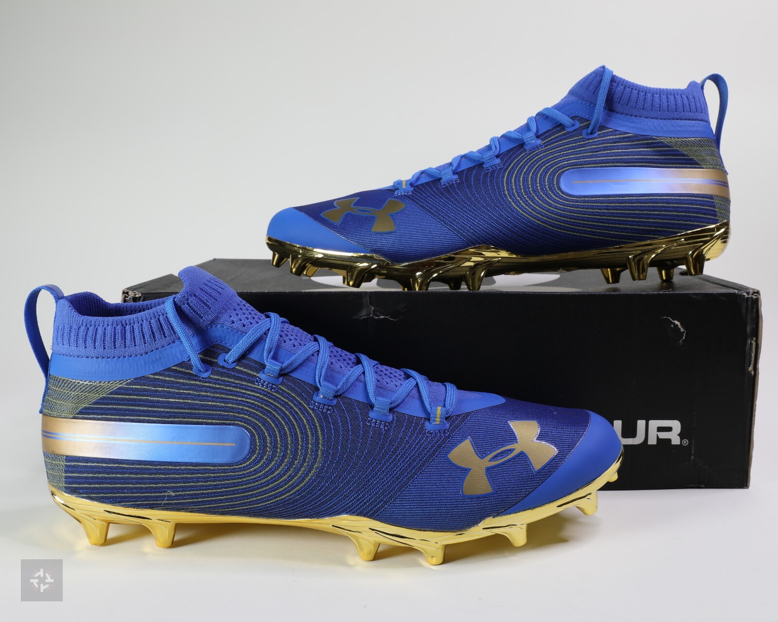 Under Armour Spotlight MC Blue Gold UCLA Football Cleats Size 16 (3021419-405)