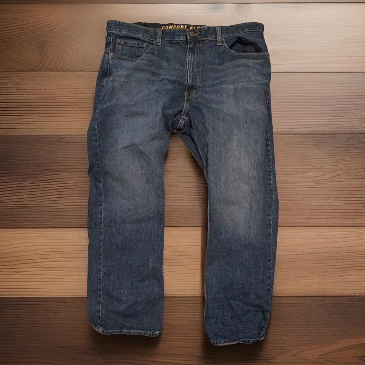Levi Strauss & Co. Signature Comfort Flex Relaxed Straight Blue Denim Jeans