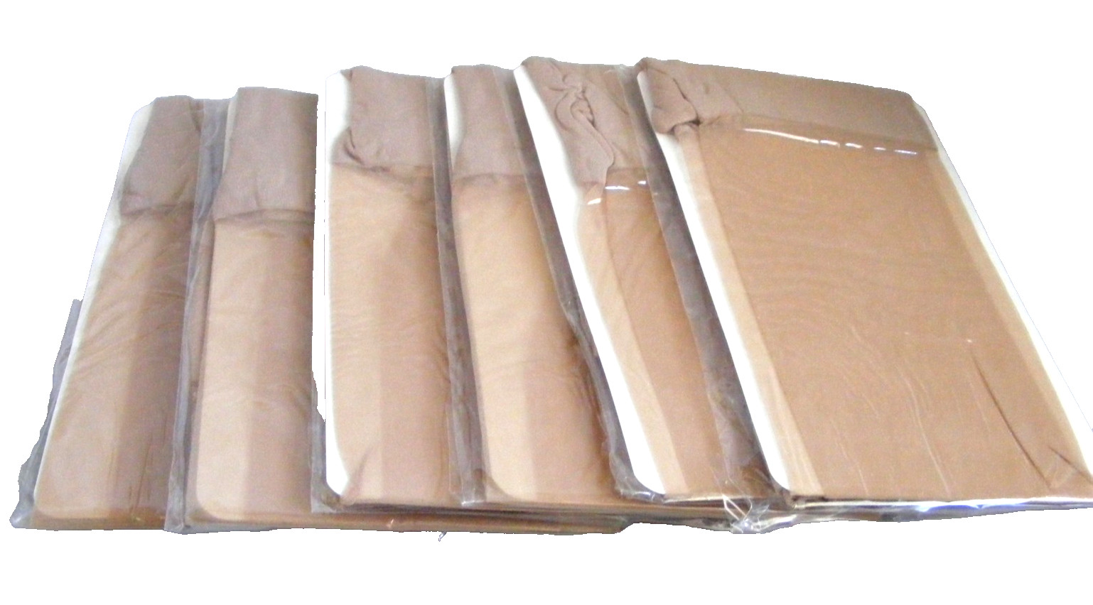OEAT Pantyhose Nude Sheer Tights Control Top One Size XL Lot of 6 Pairs