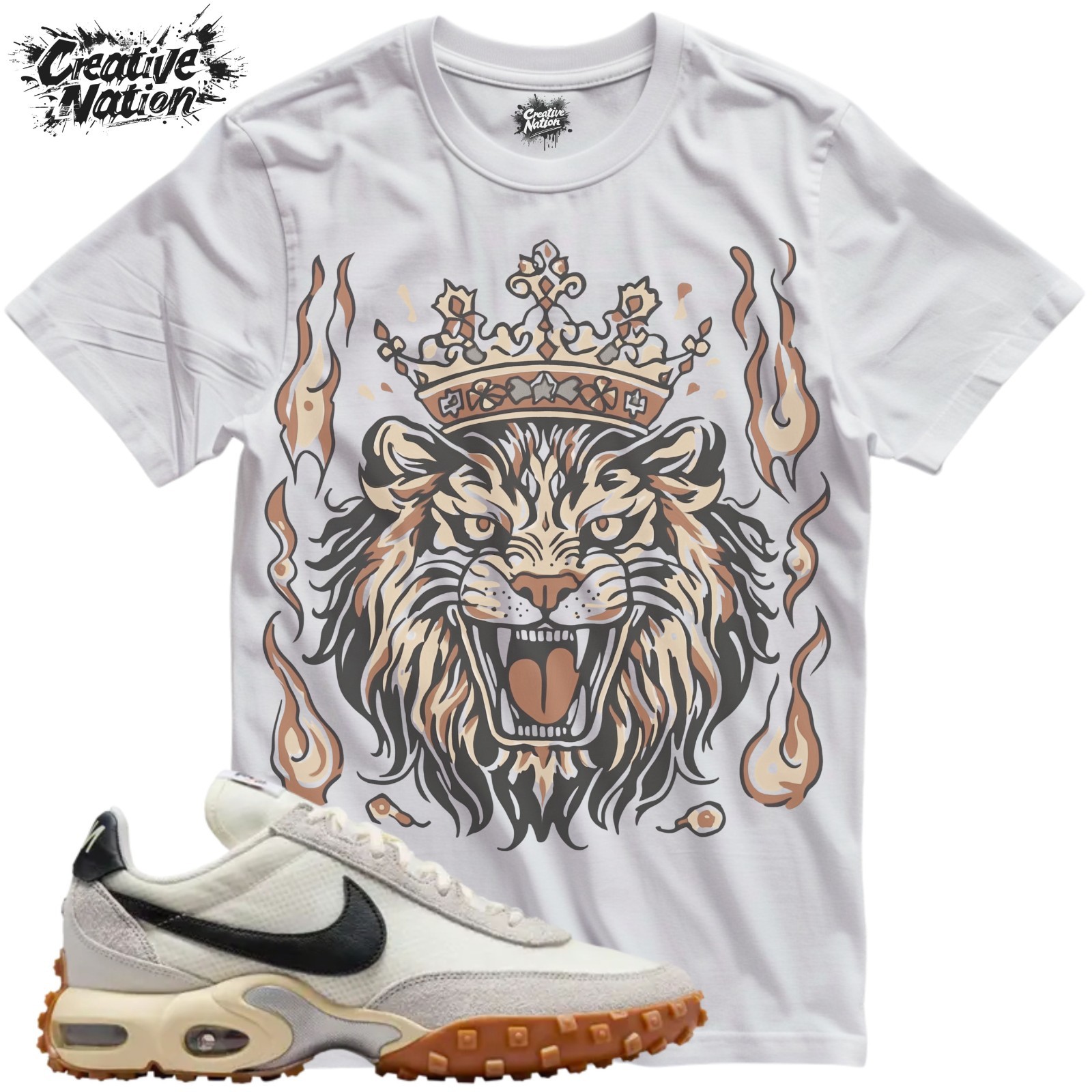 Shirt To Match Air Max Waffle Racer SP Sail Black Gum Unisex Tee Lion Shirt