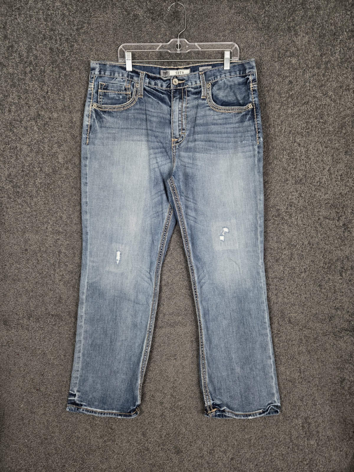 BKE Buckle Jeans Men’s 38 (Fits 39×31) Seth Fade Wash Stretch Denim Distressed