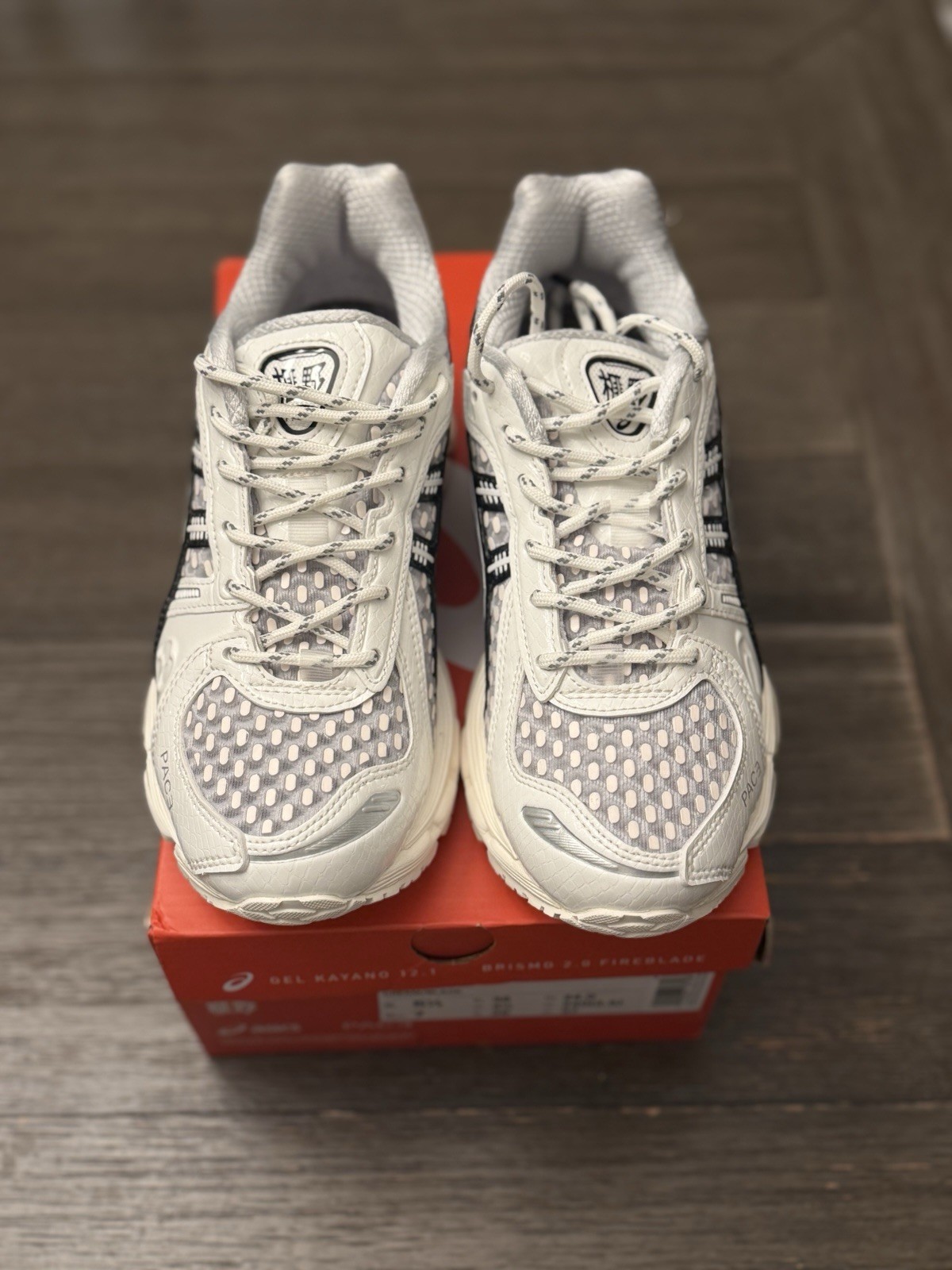Size 5.5 – ASICS x PACE Gel-Kayano 12.1 Shoes Cream/Black “1203B001-100”