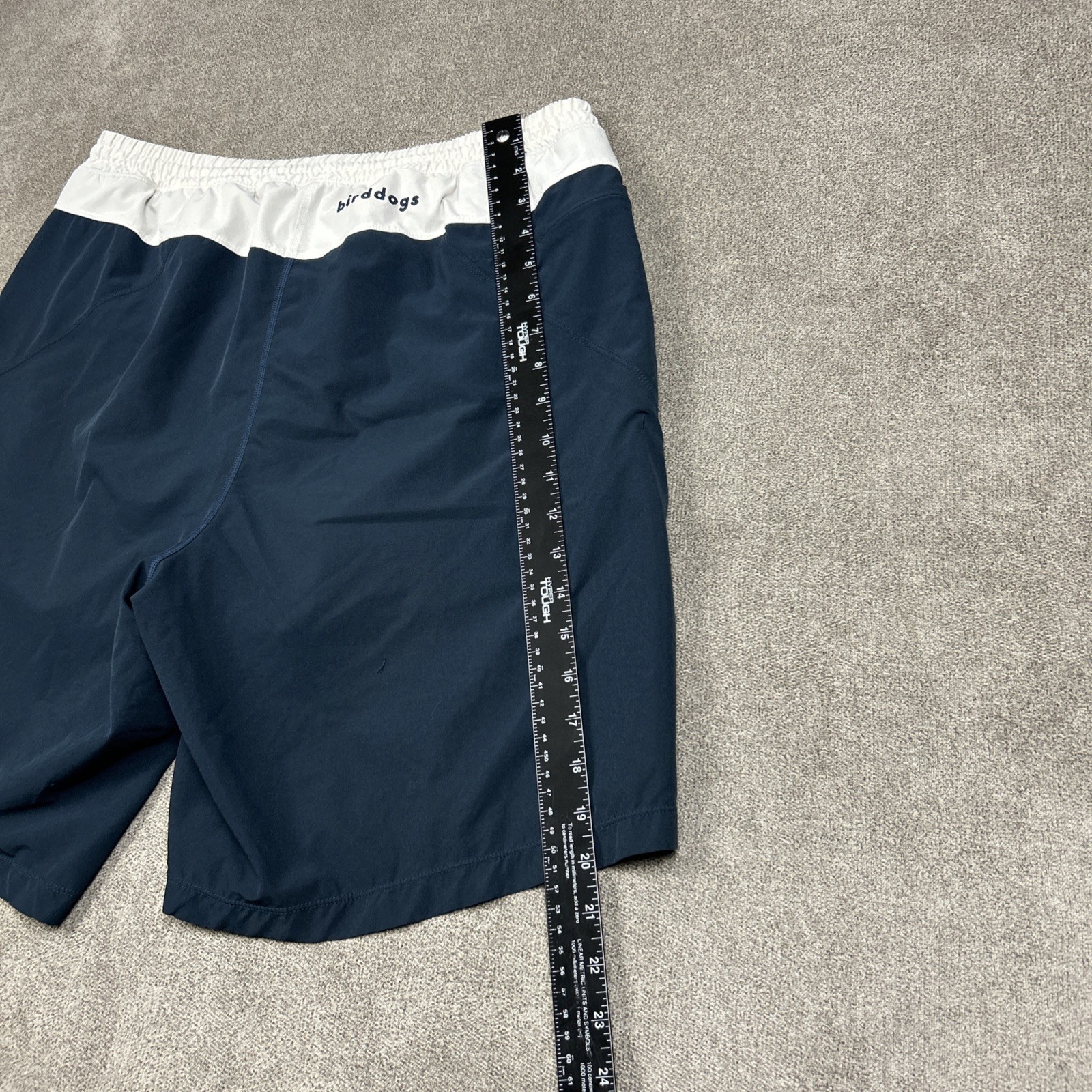 Birddogs Shorts Mens 2XL 9″ Navy Stretch Performance Running Tech Boom Lined