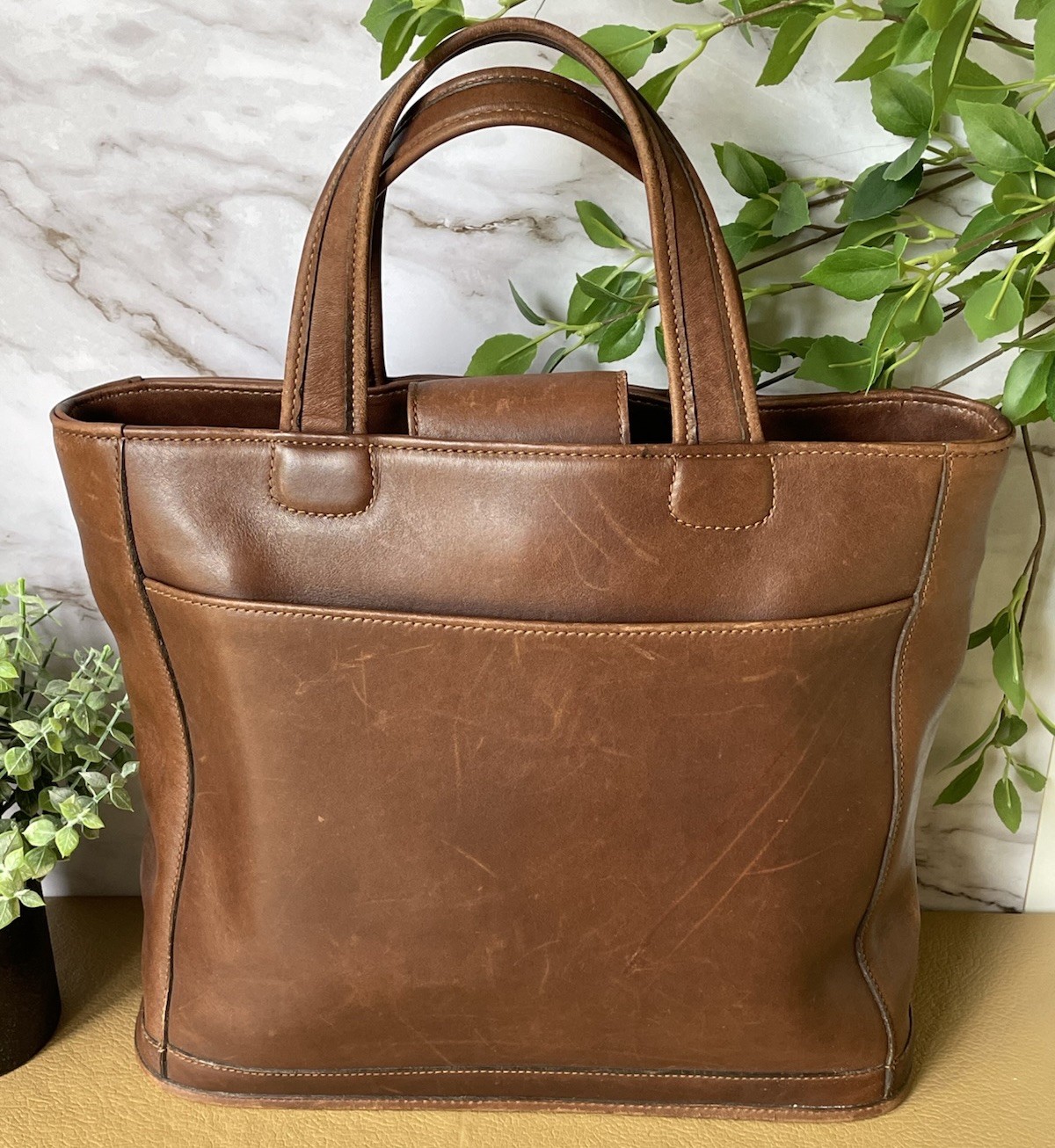 Vintage 90’s COACH Leather Book Tote Bag L9C-9314 Nov 1999 Made In USA Rehabbed